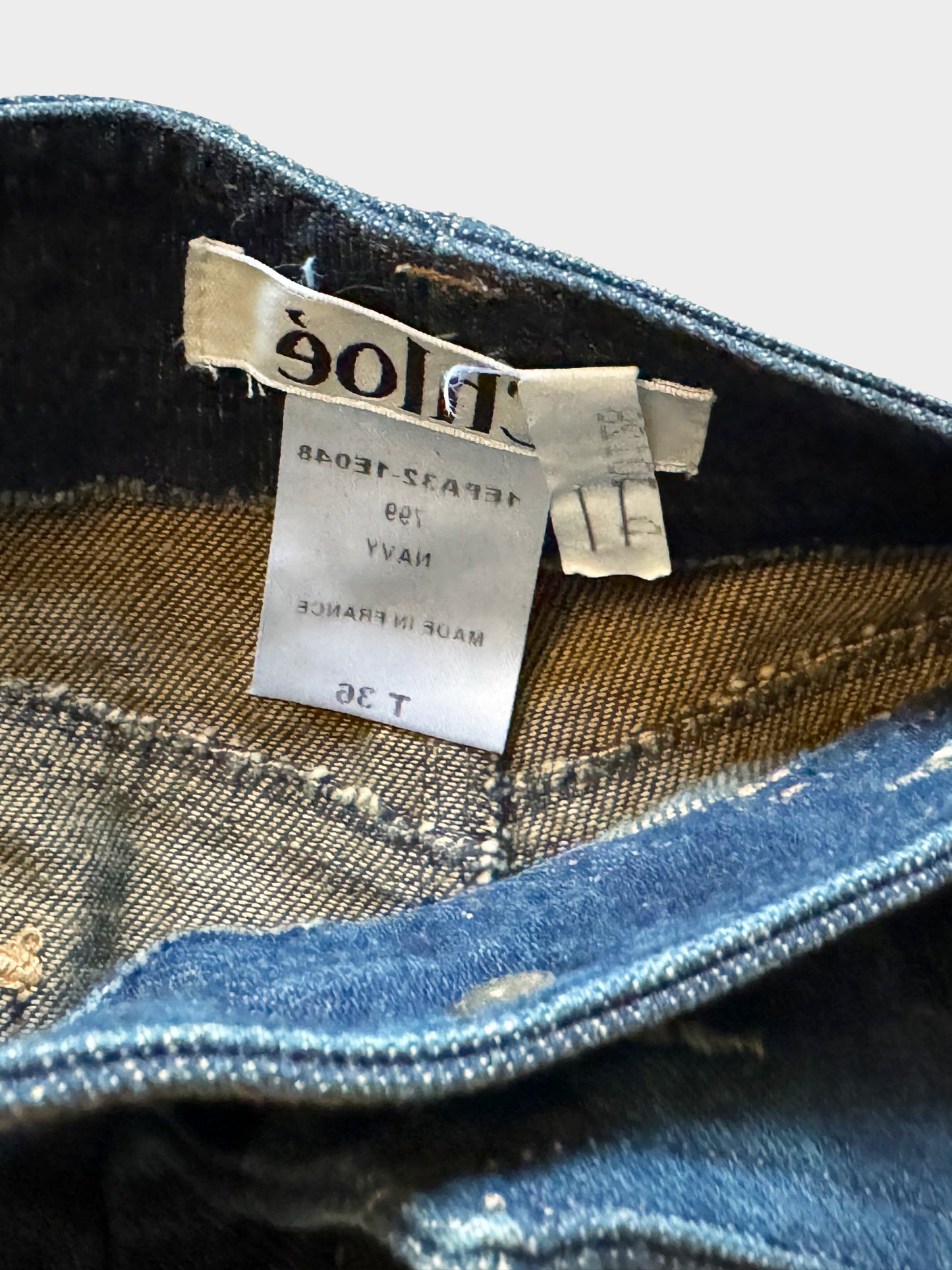 Chloe SS 2001 Sequin Embellished Horse Motif Flared Jeans