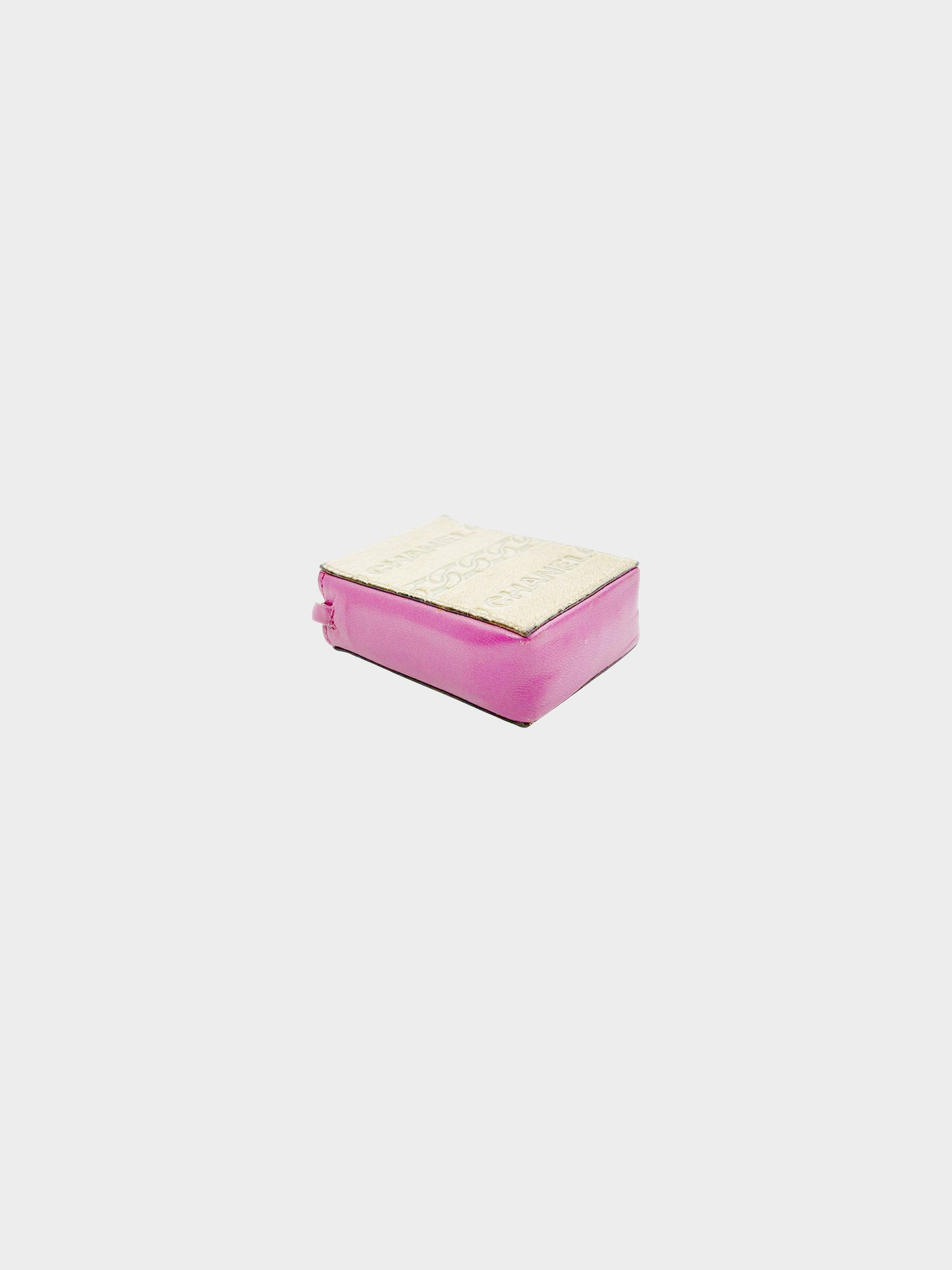 Chanel 2001 Pink Lambskin Leather and Pony Hair Logo Cigarette Case Bag