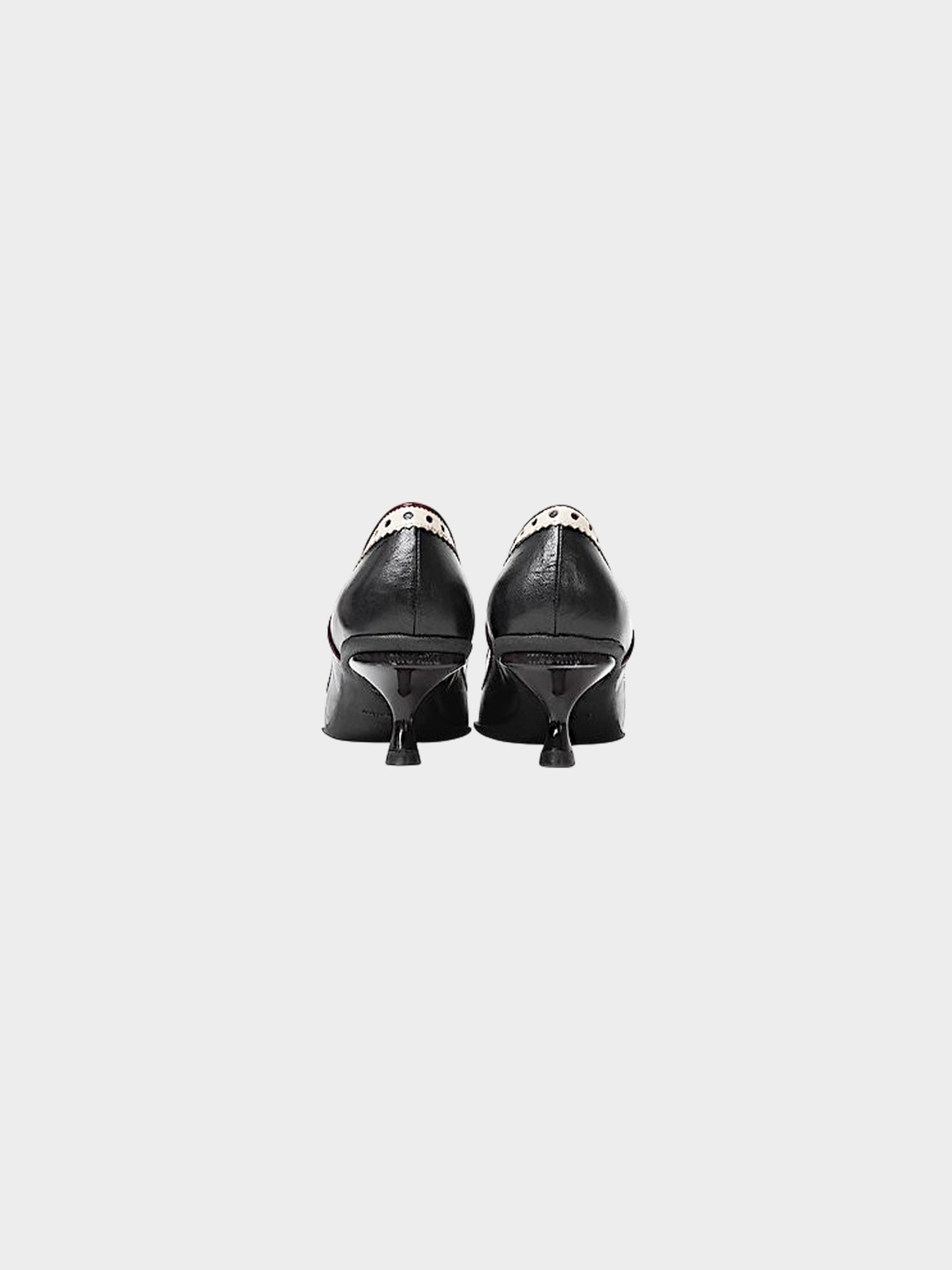 Miu Miu SS 2000 Black Leather Brogue Mules