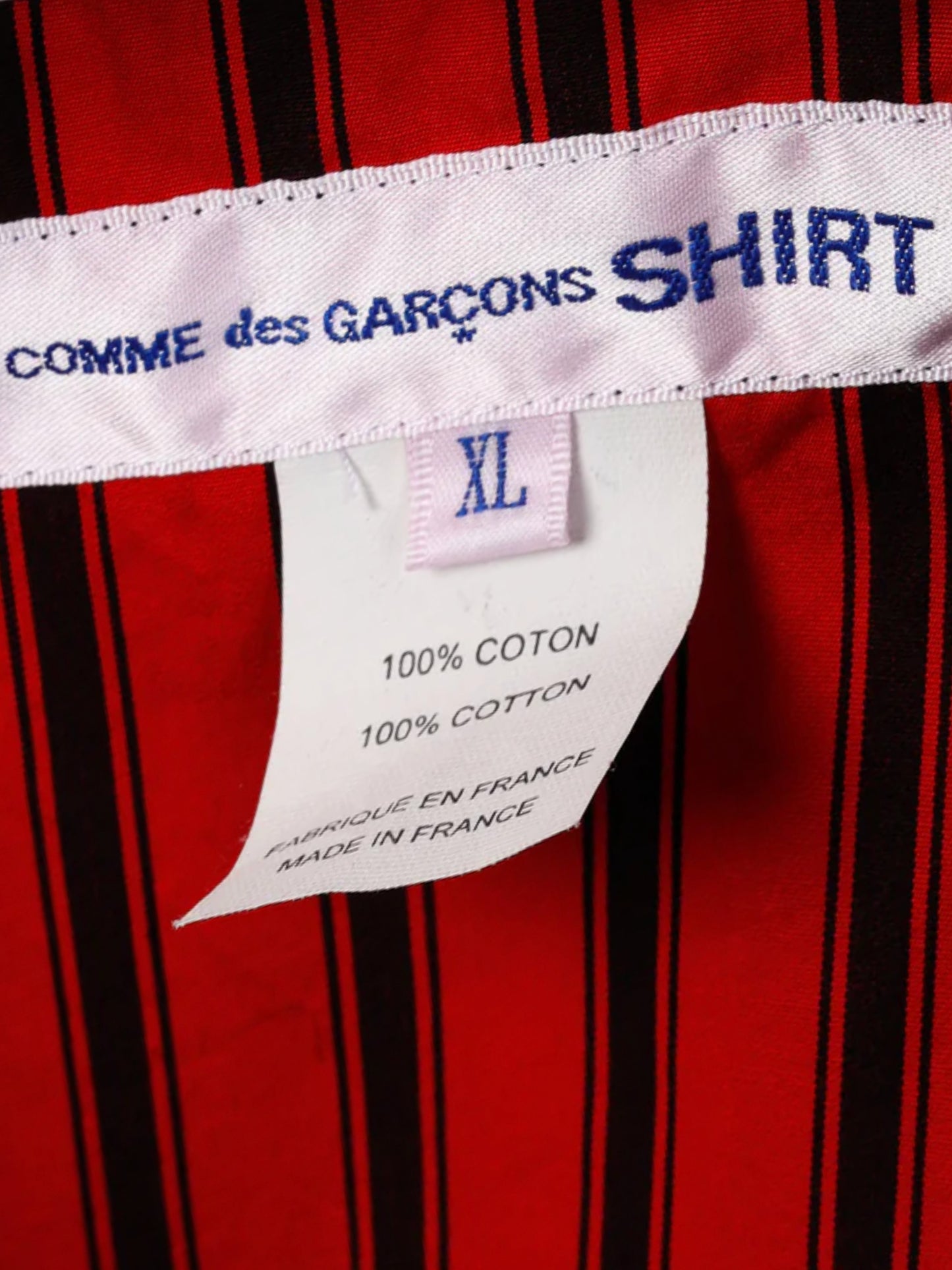 Comme des Garçons SS 2022 Mens Runway Striped Cotton Poplin Single-Breasted Blazer