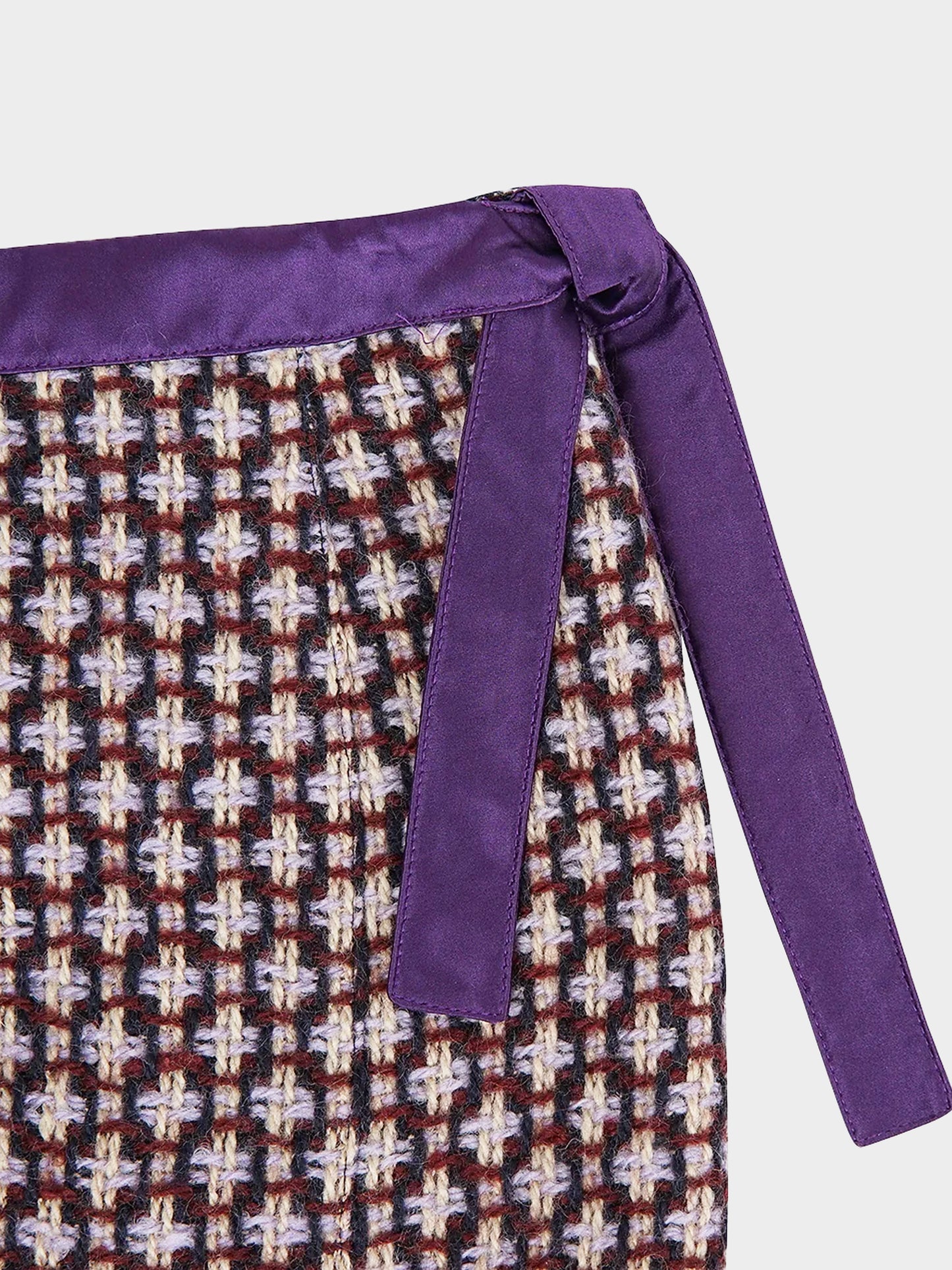 Miu Miu SS 2000 Virgin Wool Check Top and Skirt Set