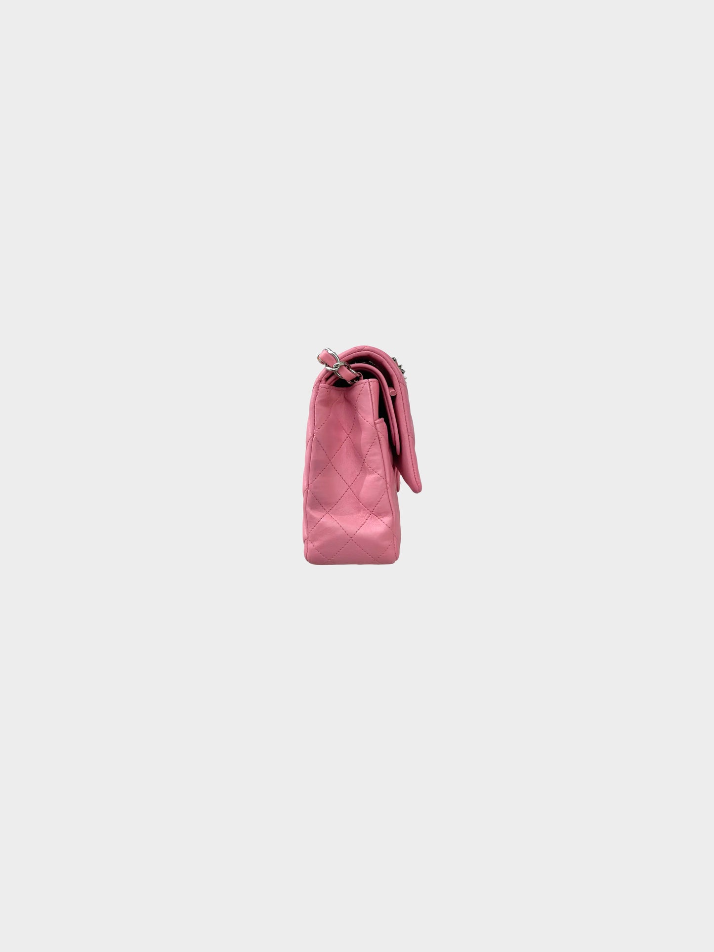 Chanel 2013-2014 Rose Pink Lambskin Medium Flap Bag