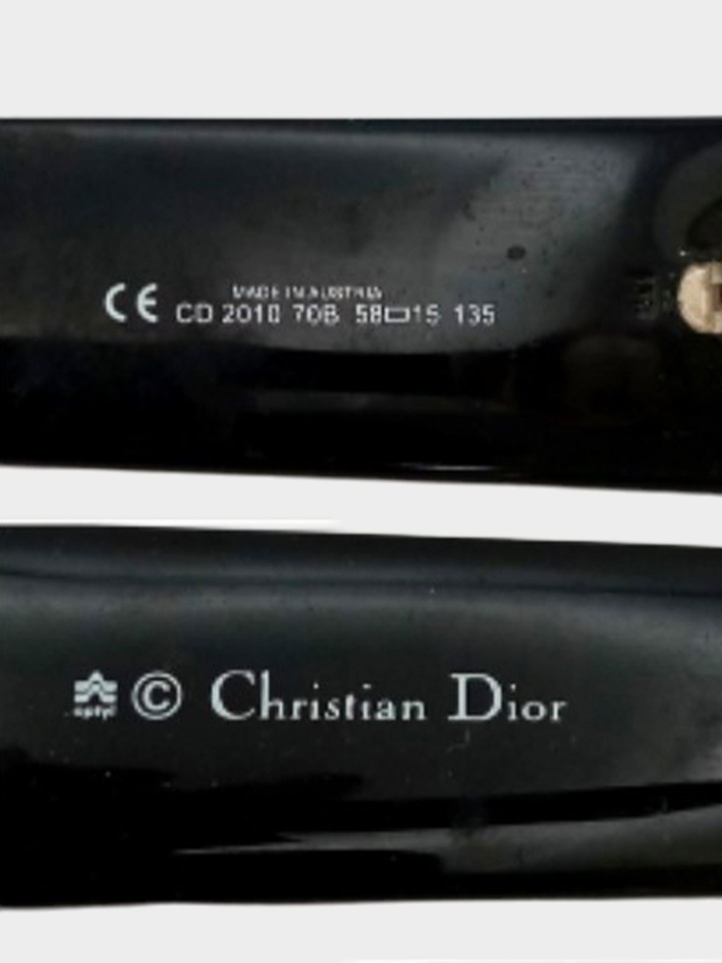 Christian Dior 1980s Cannage Temples Oval Sunglasses