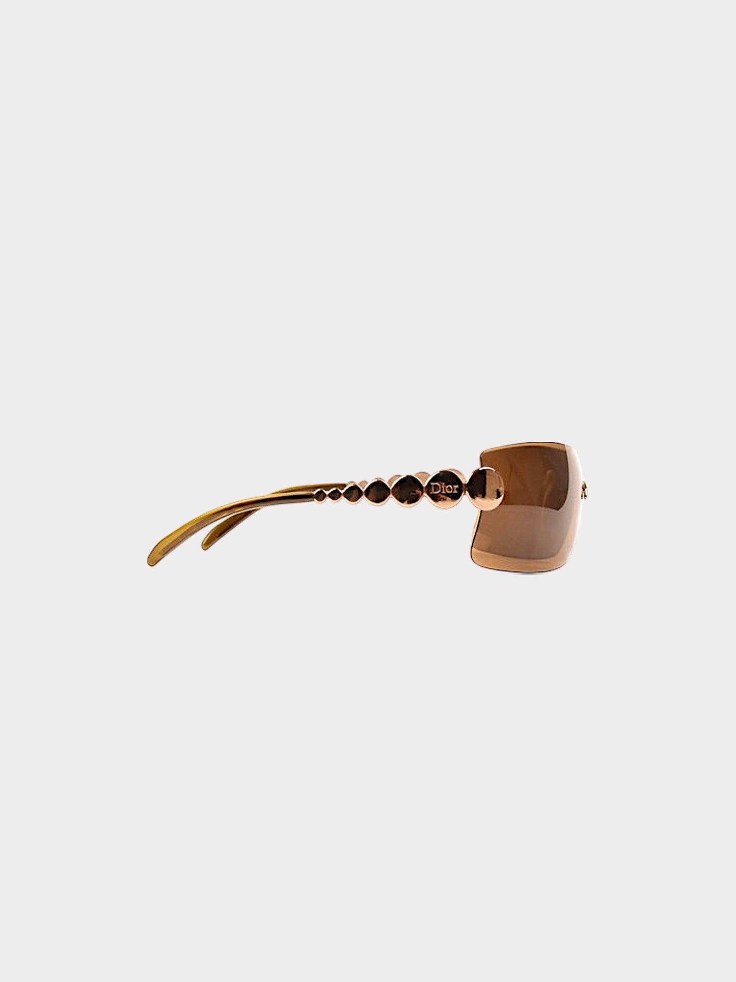 Christian Dior by John Galliano Fall 2000 Dark Brown Millenium Shield Sunglasses