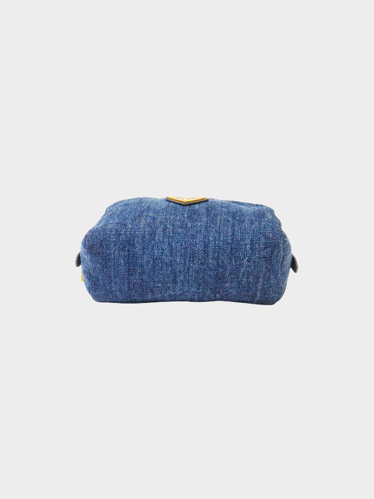 Prada 2010s Denim Logo Mini Pouch