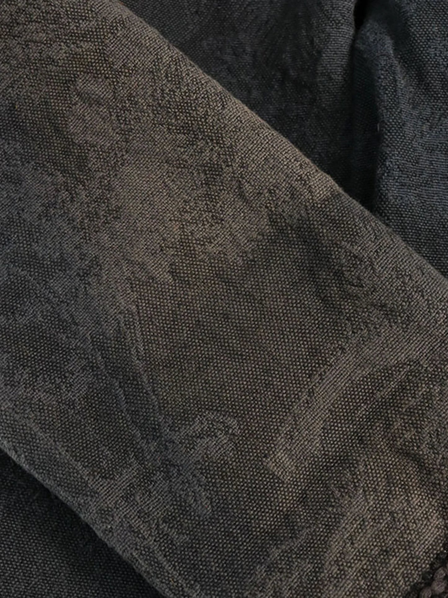 Maison Martin Margiela AW 2004 Black Jacquard Oversized Shawl Collar Fringed Jacket