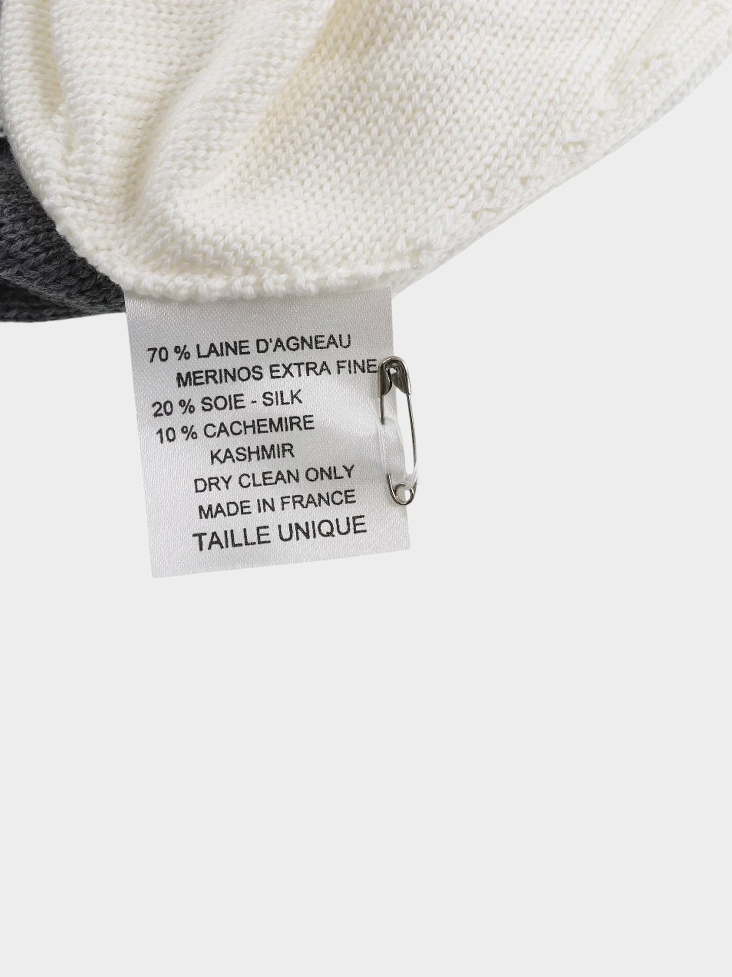Chanel Sport 2000s Grey Wool Blend Knit Logo Beanie