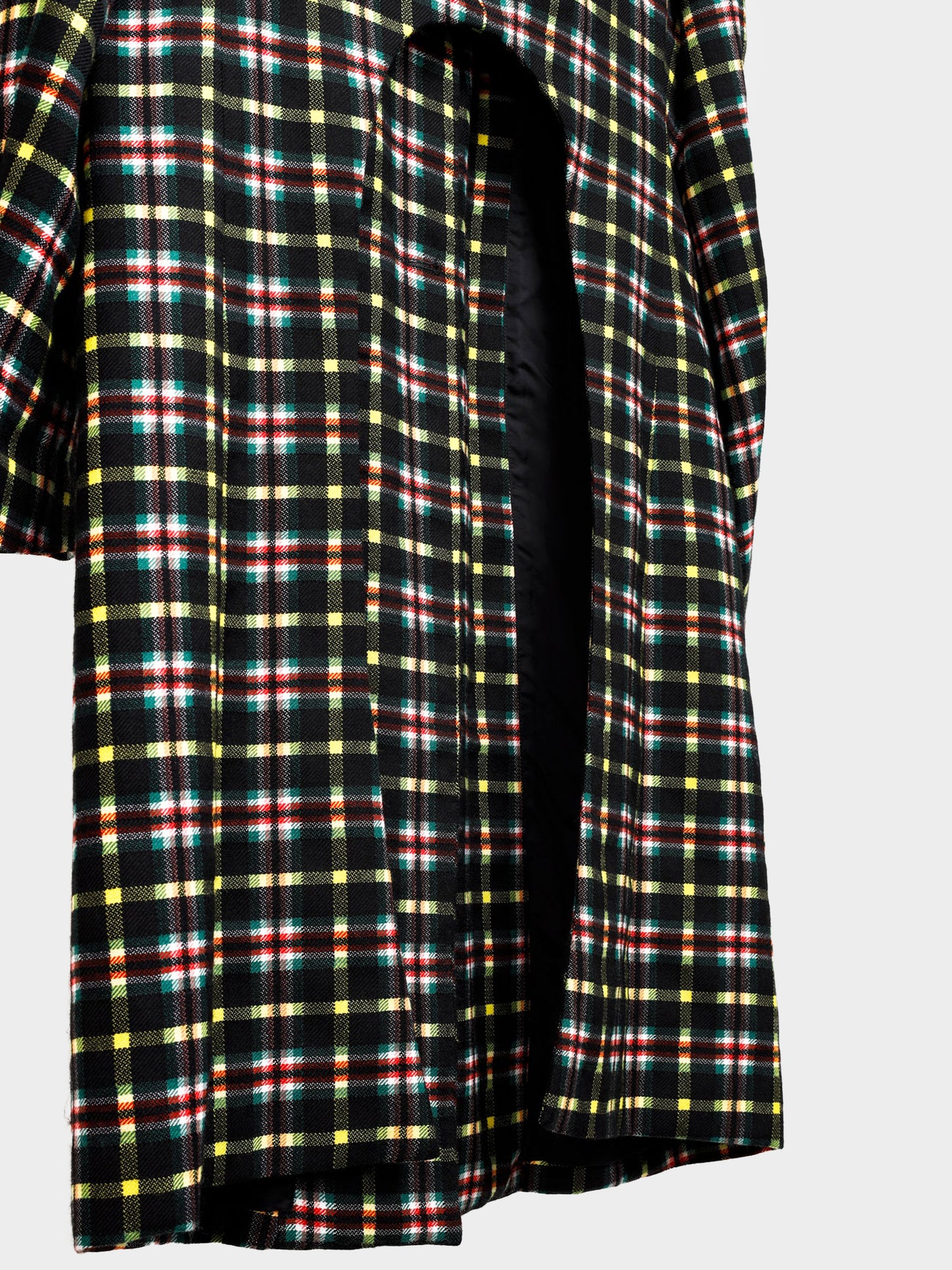 Comme Des Garçons Homme Plus FW 2020 Wool Tartan Vent Cut-out Coat