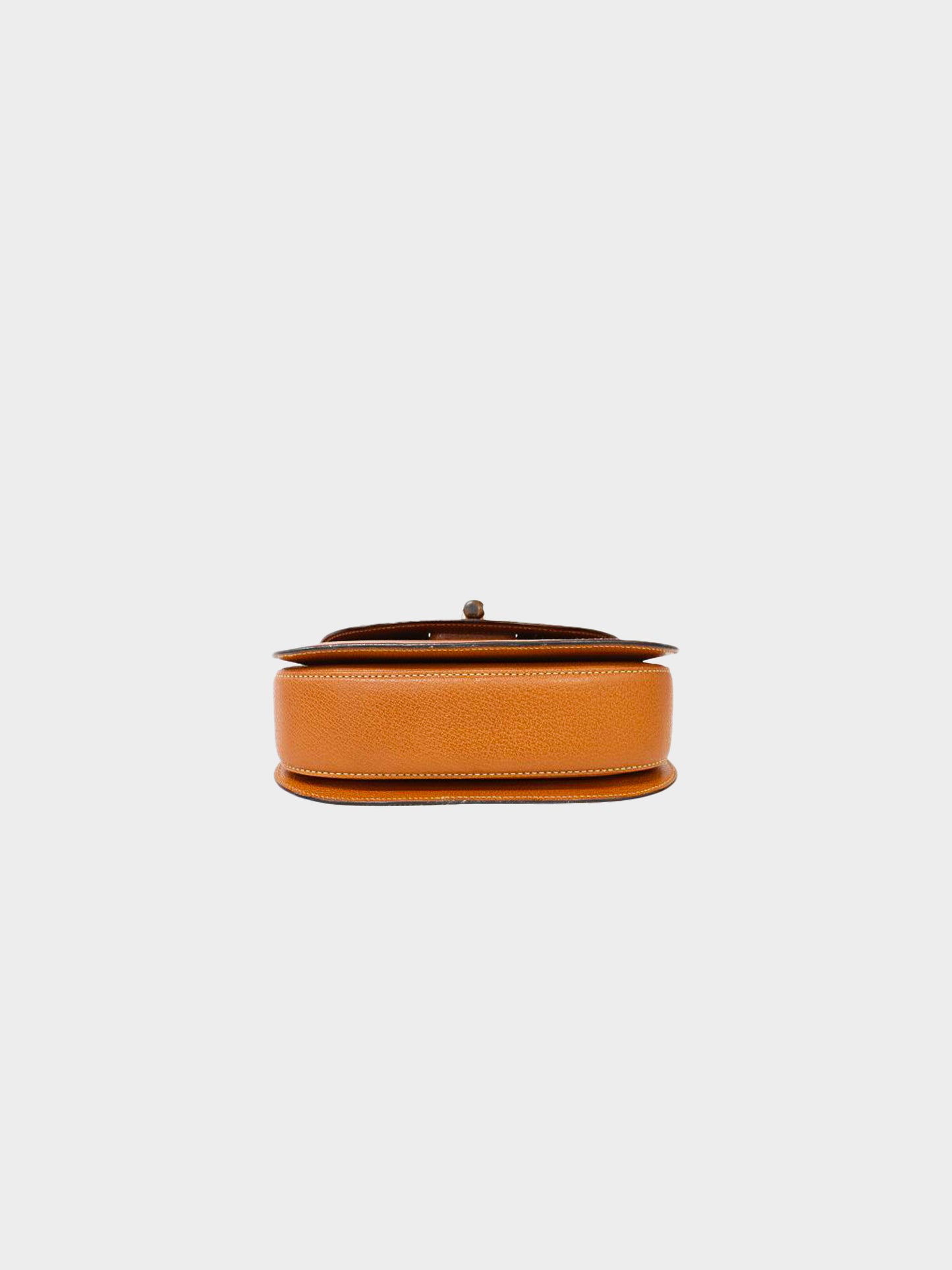 Gucci 1990s Orange Leather Bamboo 1947 Two-Way Bag