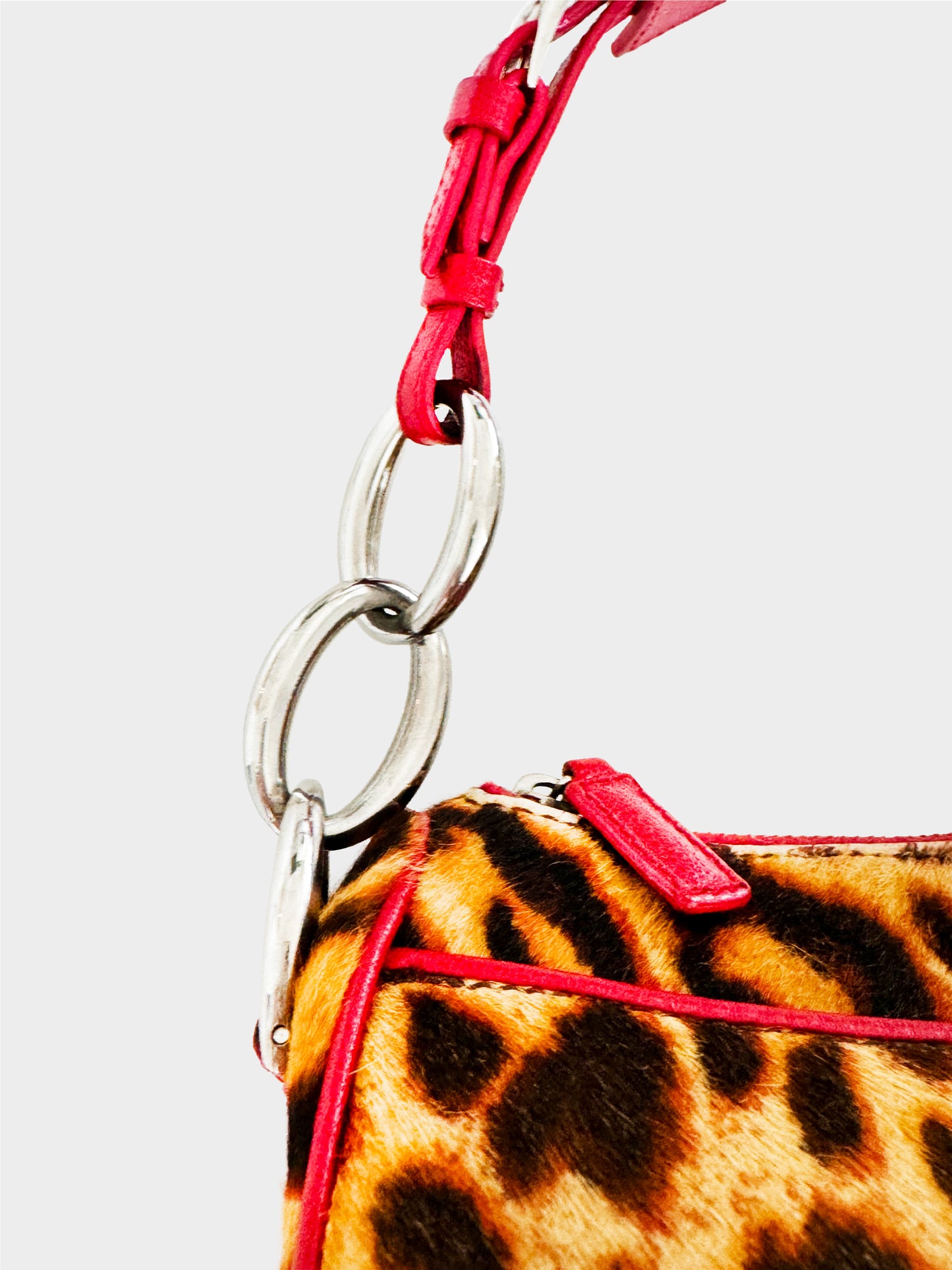 Christian Dior Fall 2004 Leopard Pony Hair Diva Baguette Bag