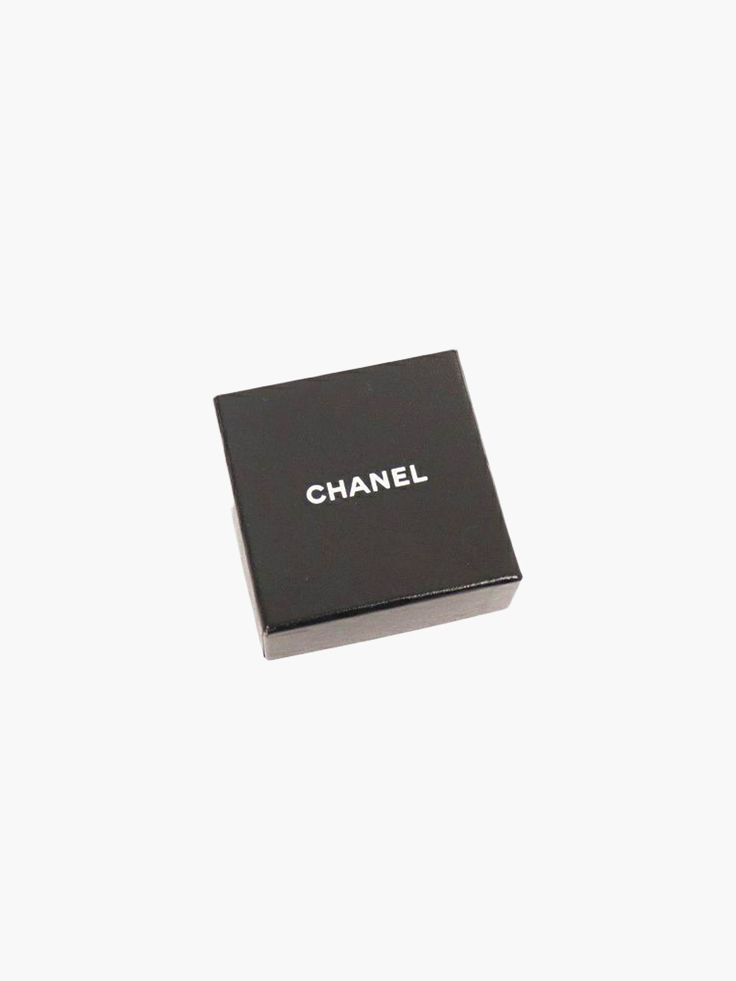 Chanel 2003 Silver and Black Rhinestone Embellished CC Earrings