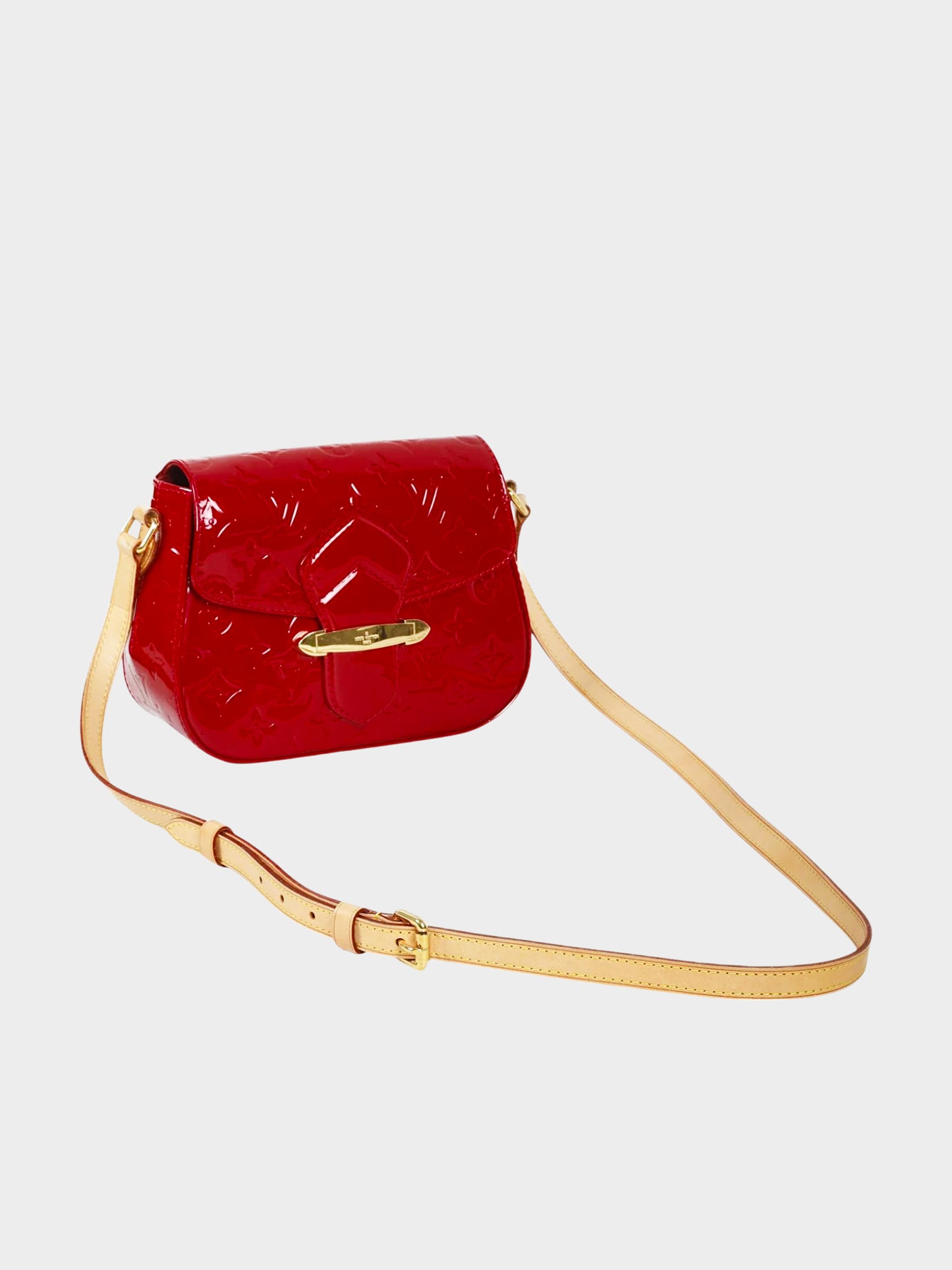 Louis Vuitton 2011 Red Monogram Vernis Bellflower GM Bag