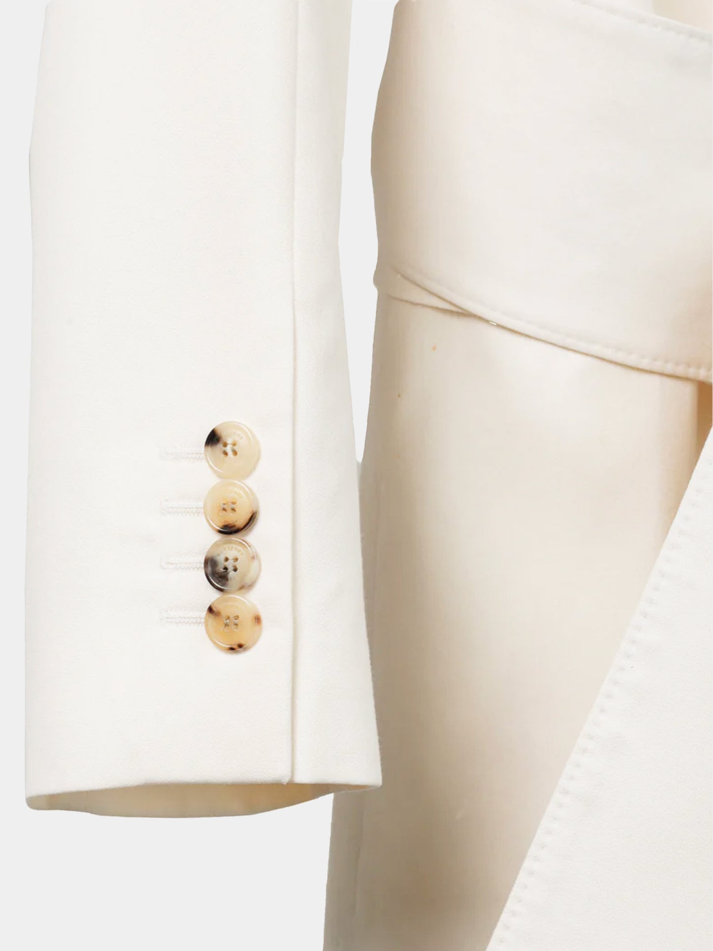 Burberry 2019 Cream Wool Belted Blazer