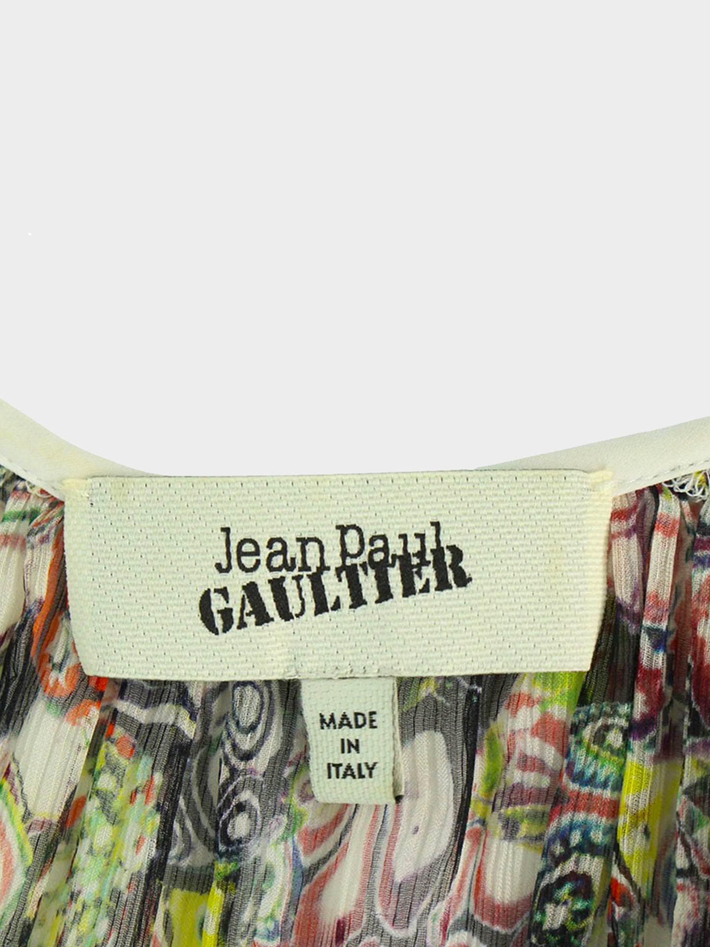 Jean Paul Gaultier 2000s Silk Sheer Printed Top