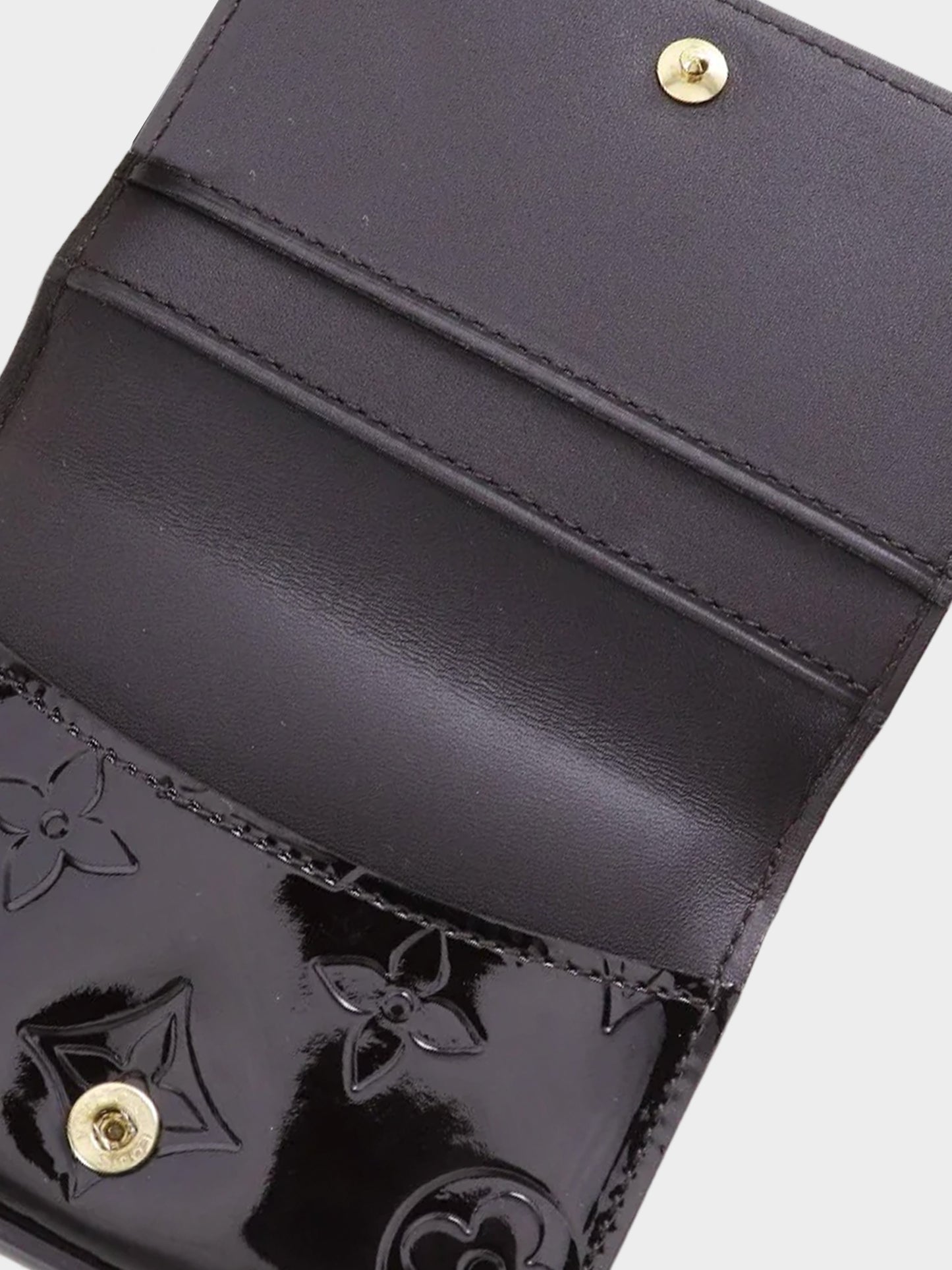 Louis Vuitton 2007 Black Vernis Monogram Ludlow Wallet