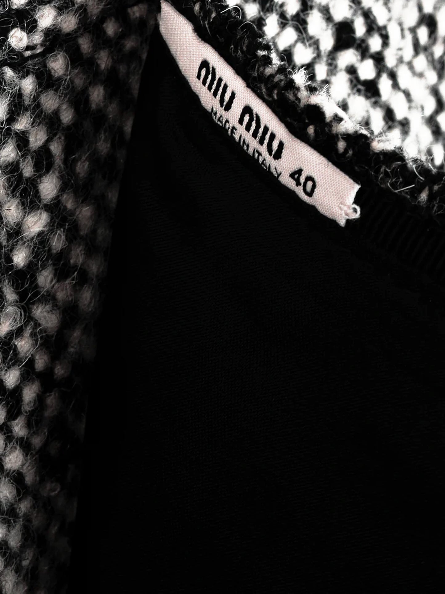 Miu Miu 2000s Mottled Wool Tweed Wrap Skirt