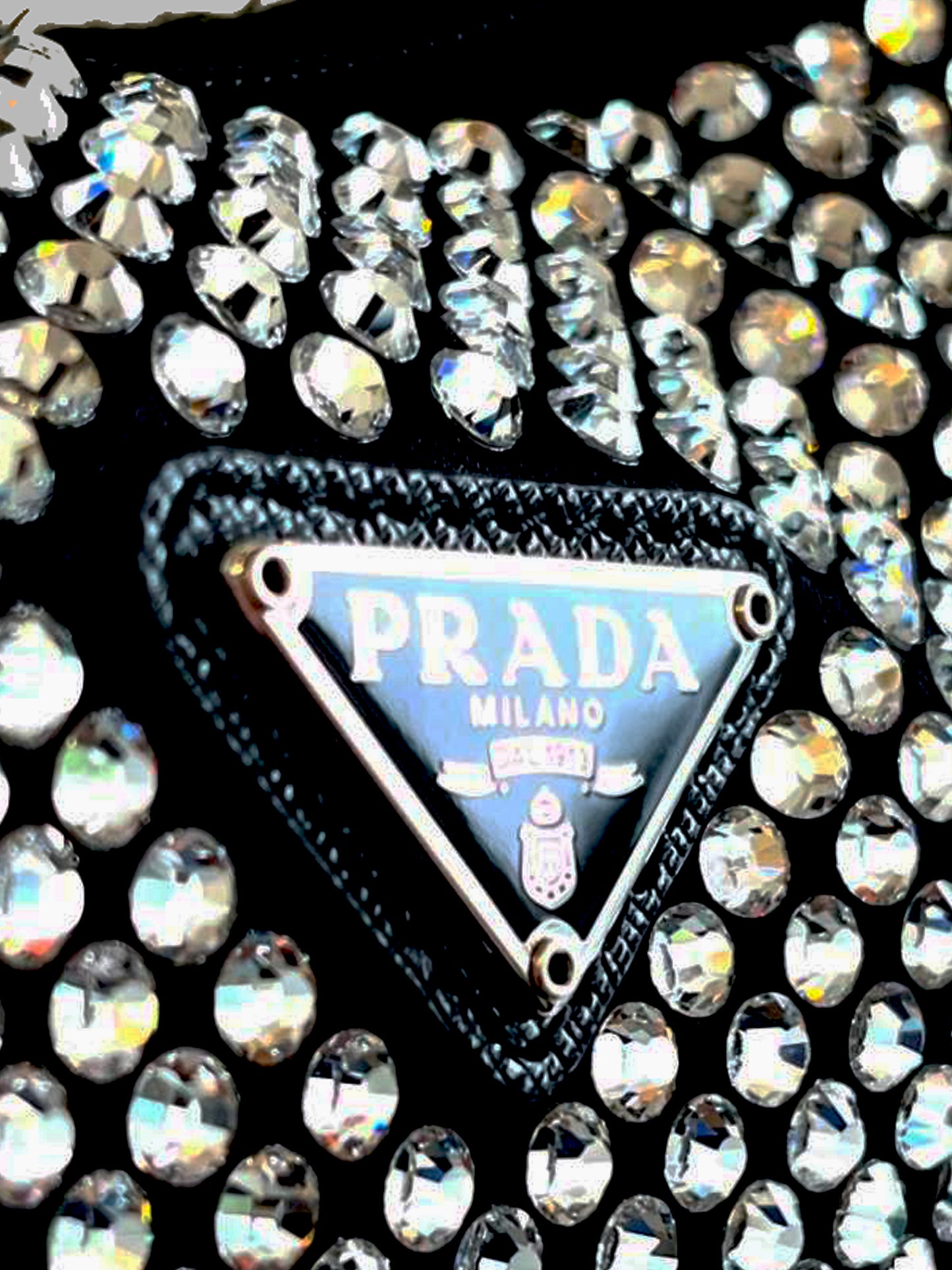Prada Spring Summer 2021 Crystal Embellished Re-edition 2000 Bag