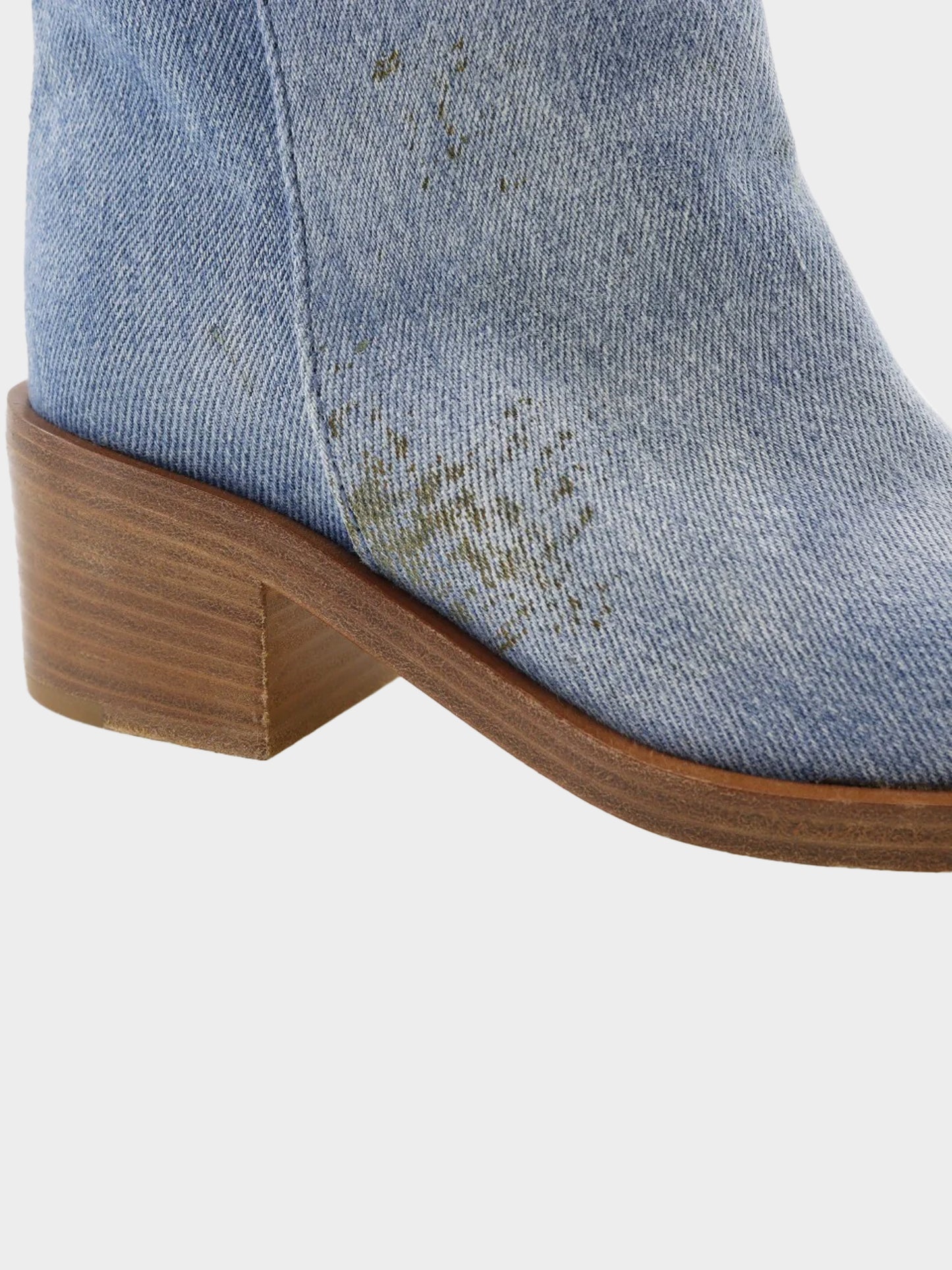 Chanel PF 2014 Runway Two-tone Denim Boots