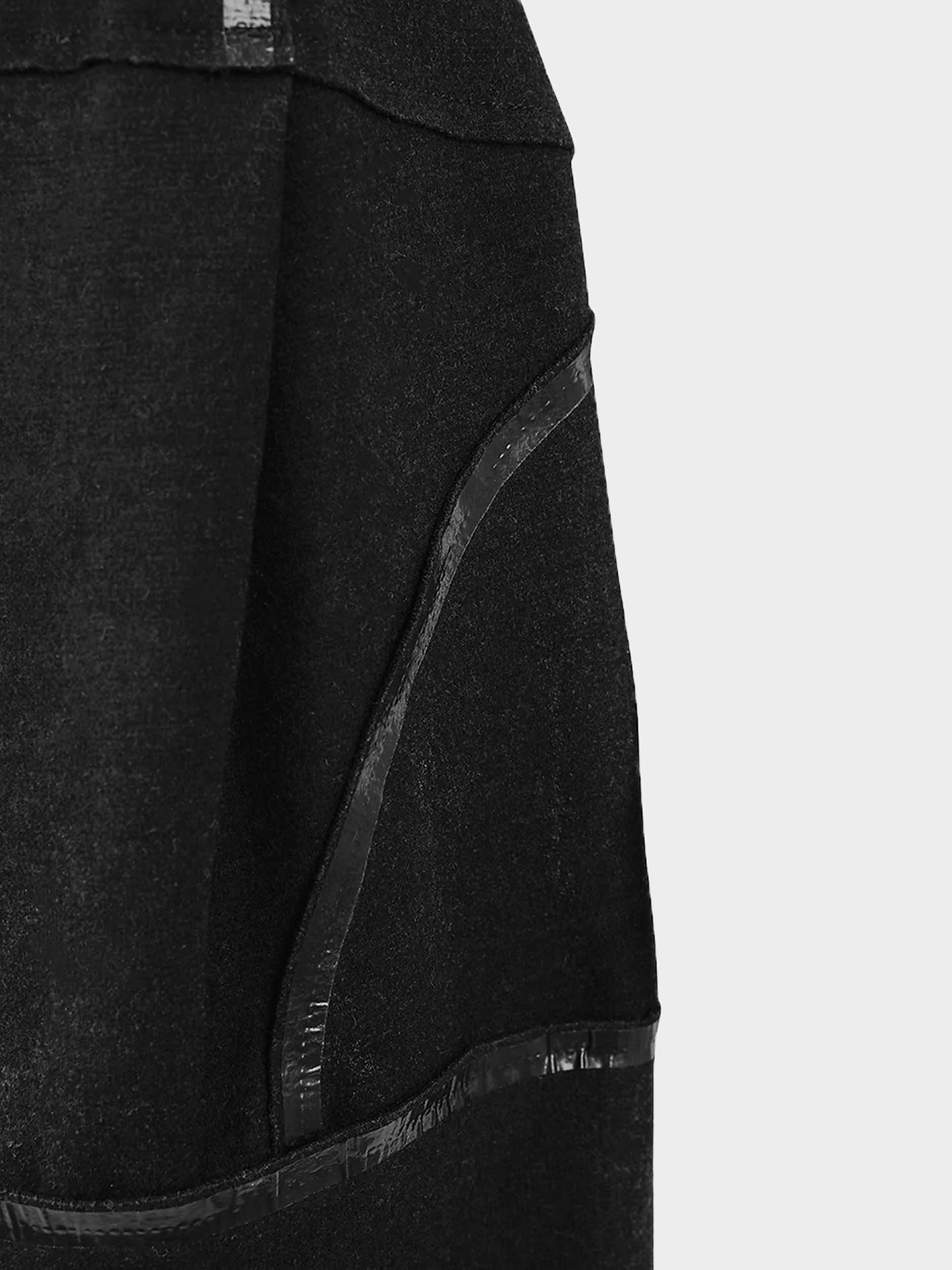 Prada 2007 Black Wool Tape Trim Dress