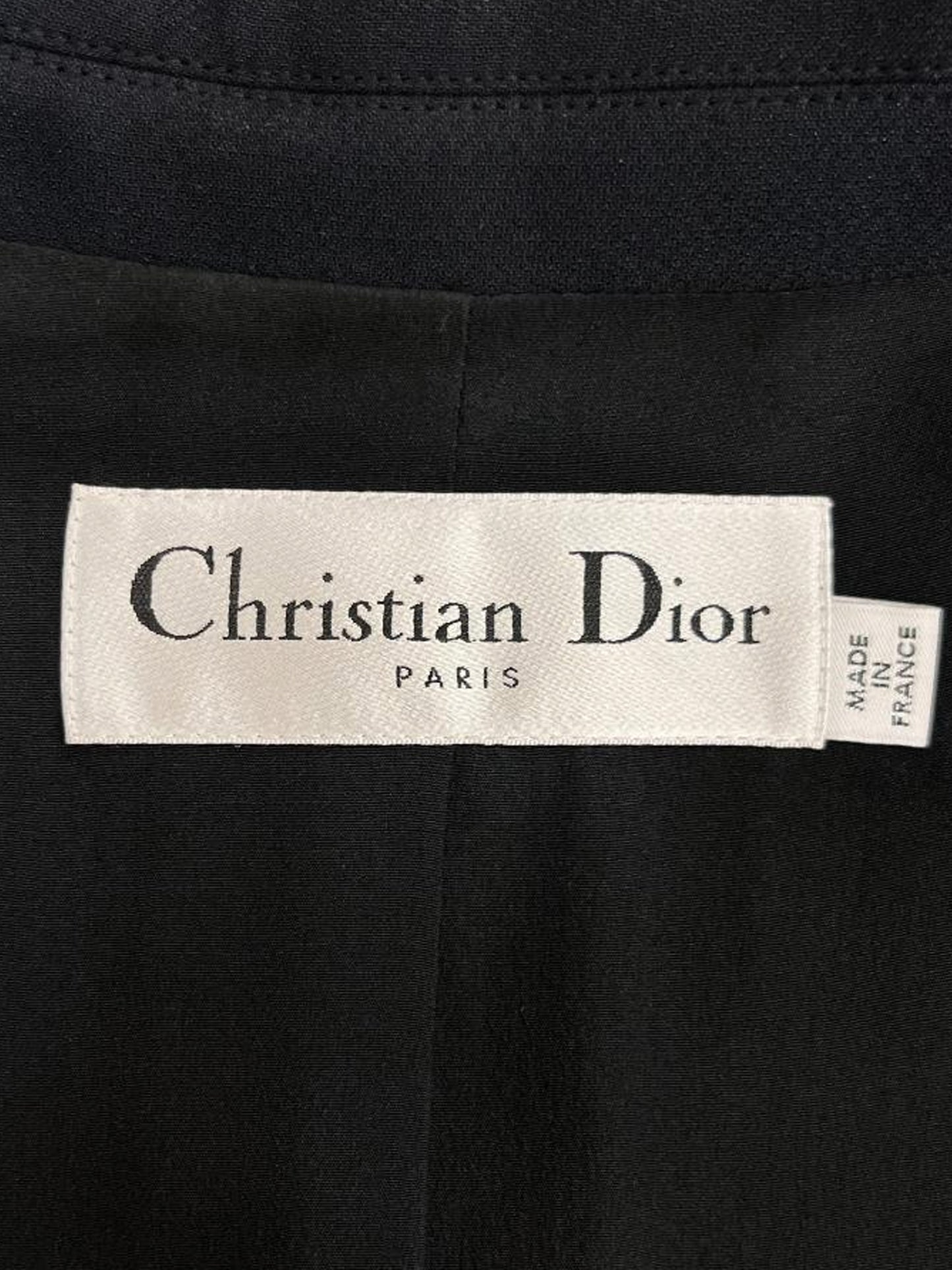 Christian Dior 2010s Navy Wool Belted Blazer