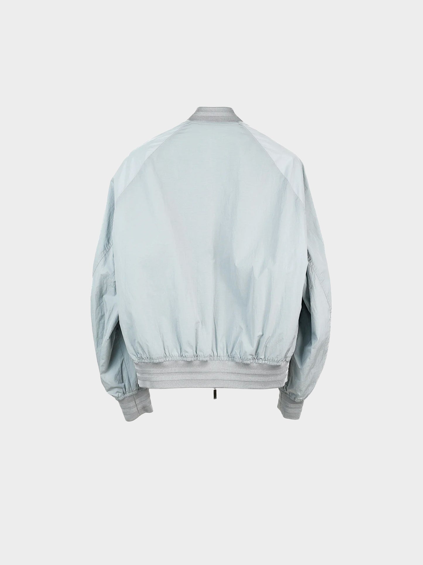Christian Dior 2020s Light Blue Nylon Oblique Reversible Bomber Jacket