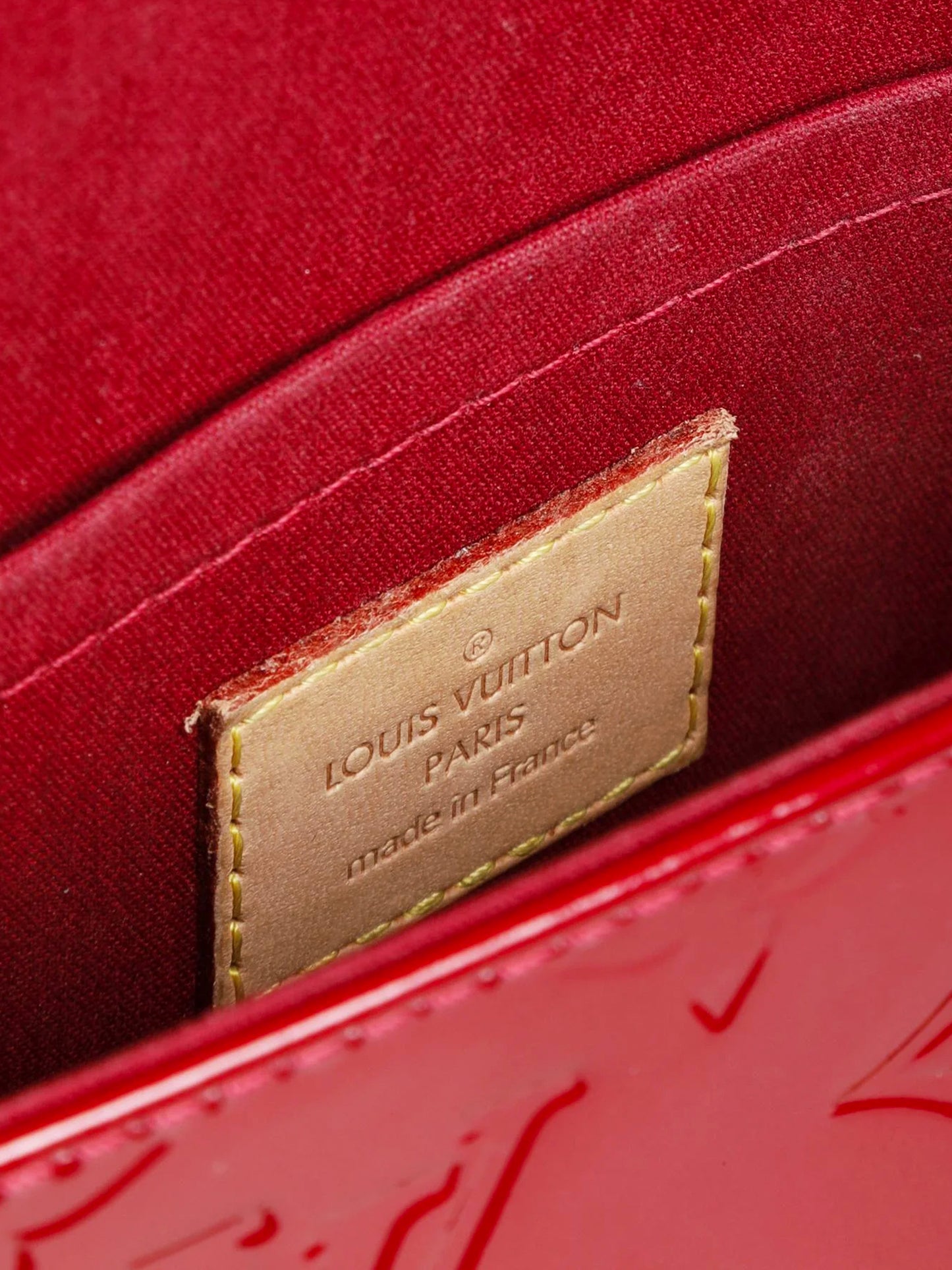 Louis Vuitton 2011 Red Monogram Vernis Bellflower GM Bag