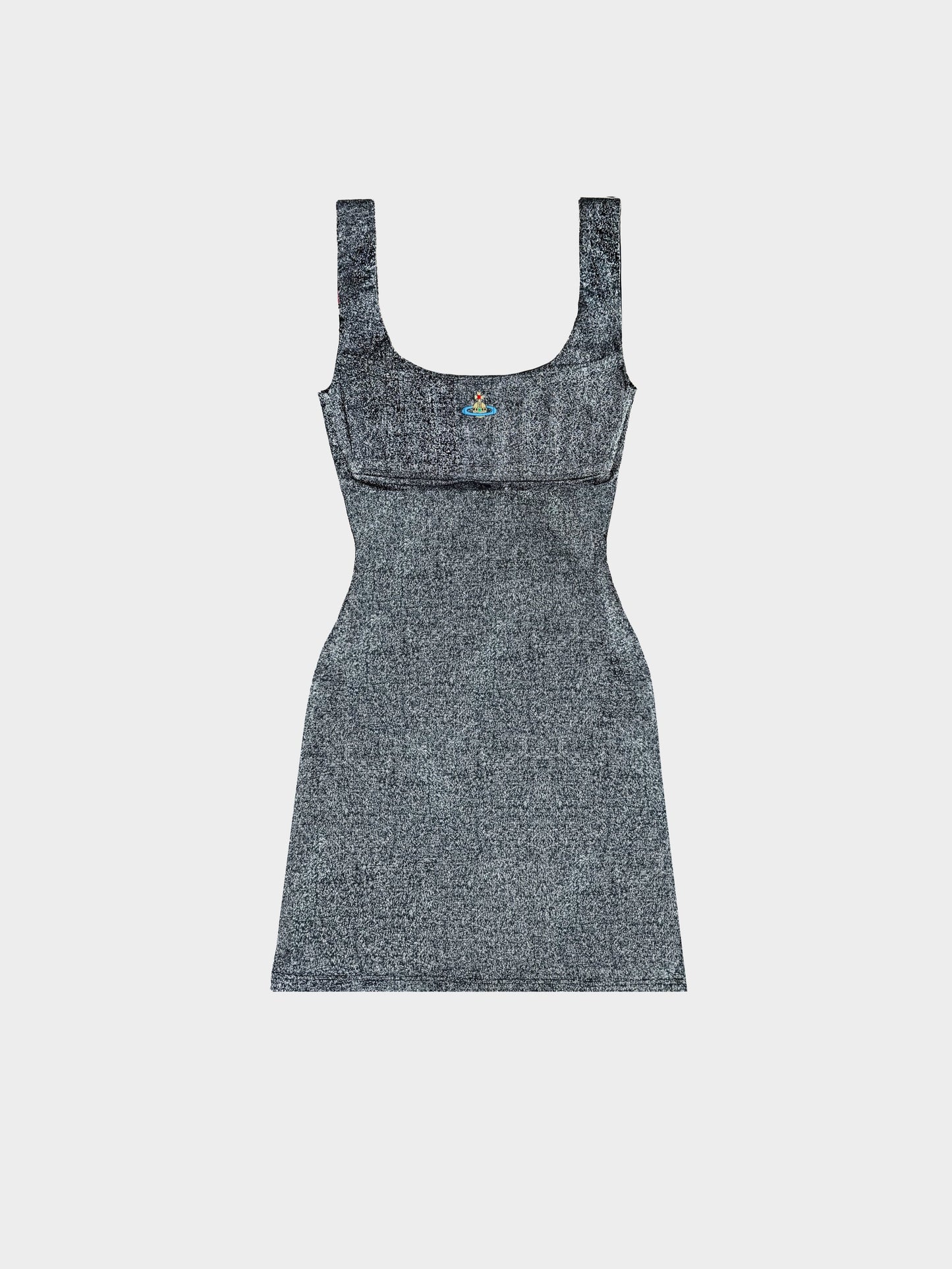 Vivienne Westwood Fall 1995 Rare Grey Glitter Bodycon Dress