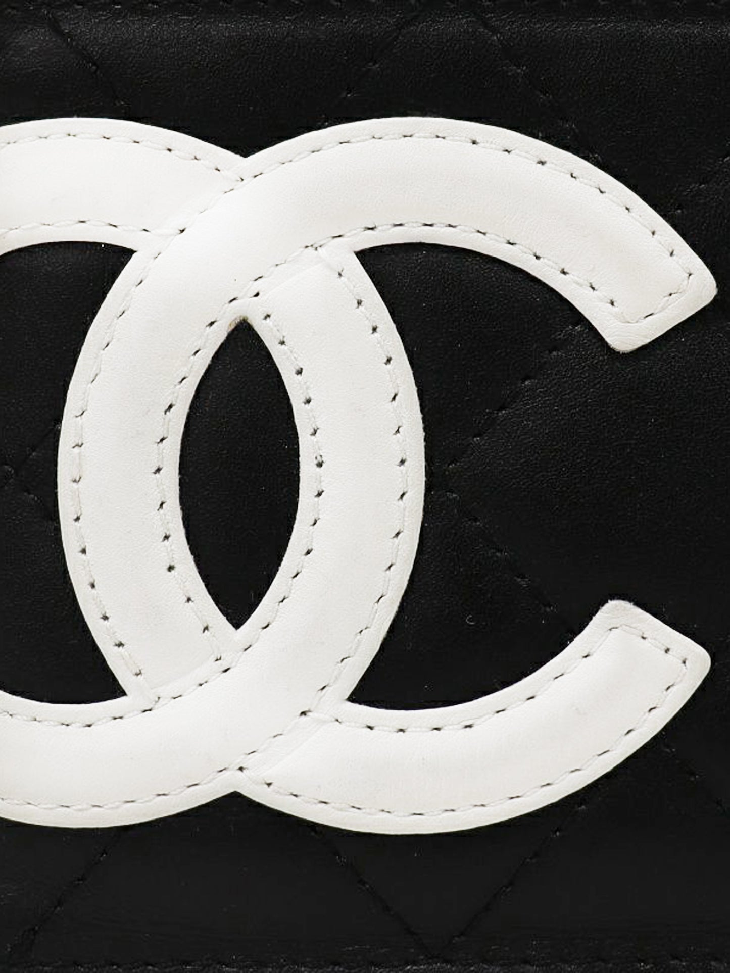 Chanel 2005 Black Quilted Cambon Card Case