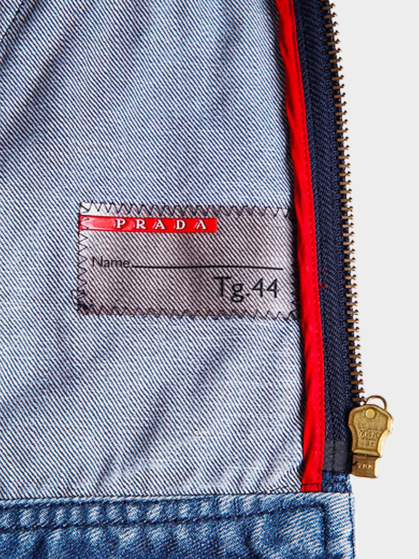Prada 2000s Denim Biker Jacket