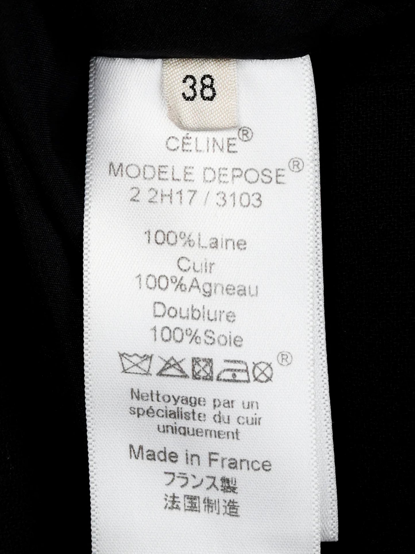 Céline by Phoebe Philo Pre-fall 2012 Black Wool And Leather Belted Skirt