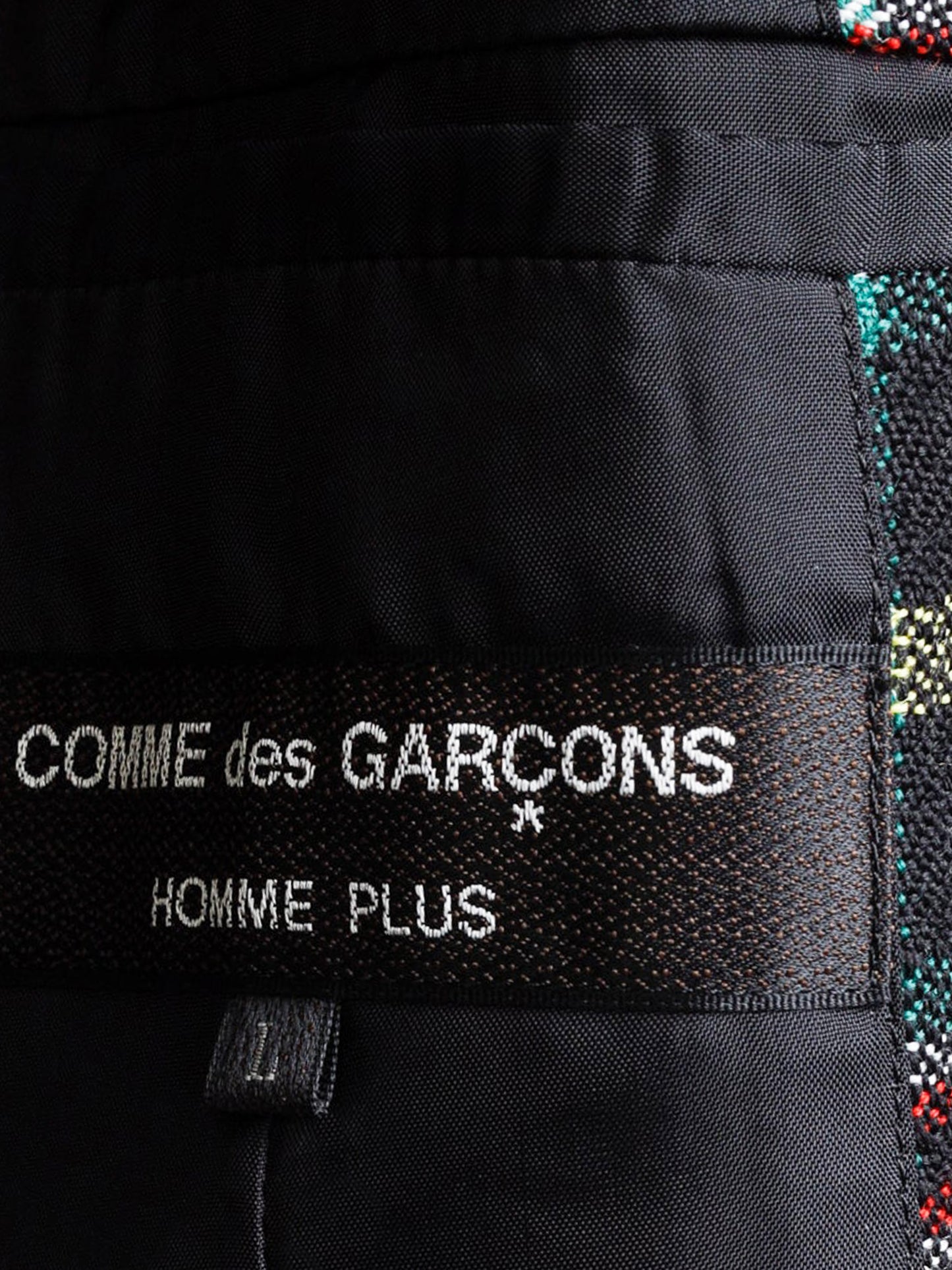 Comme Des Garçons Homme Plus FW 2020 Wool Tartan Vent Cut-out Coat