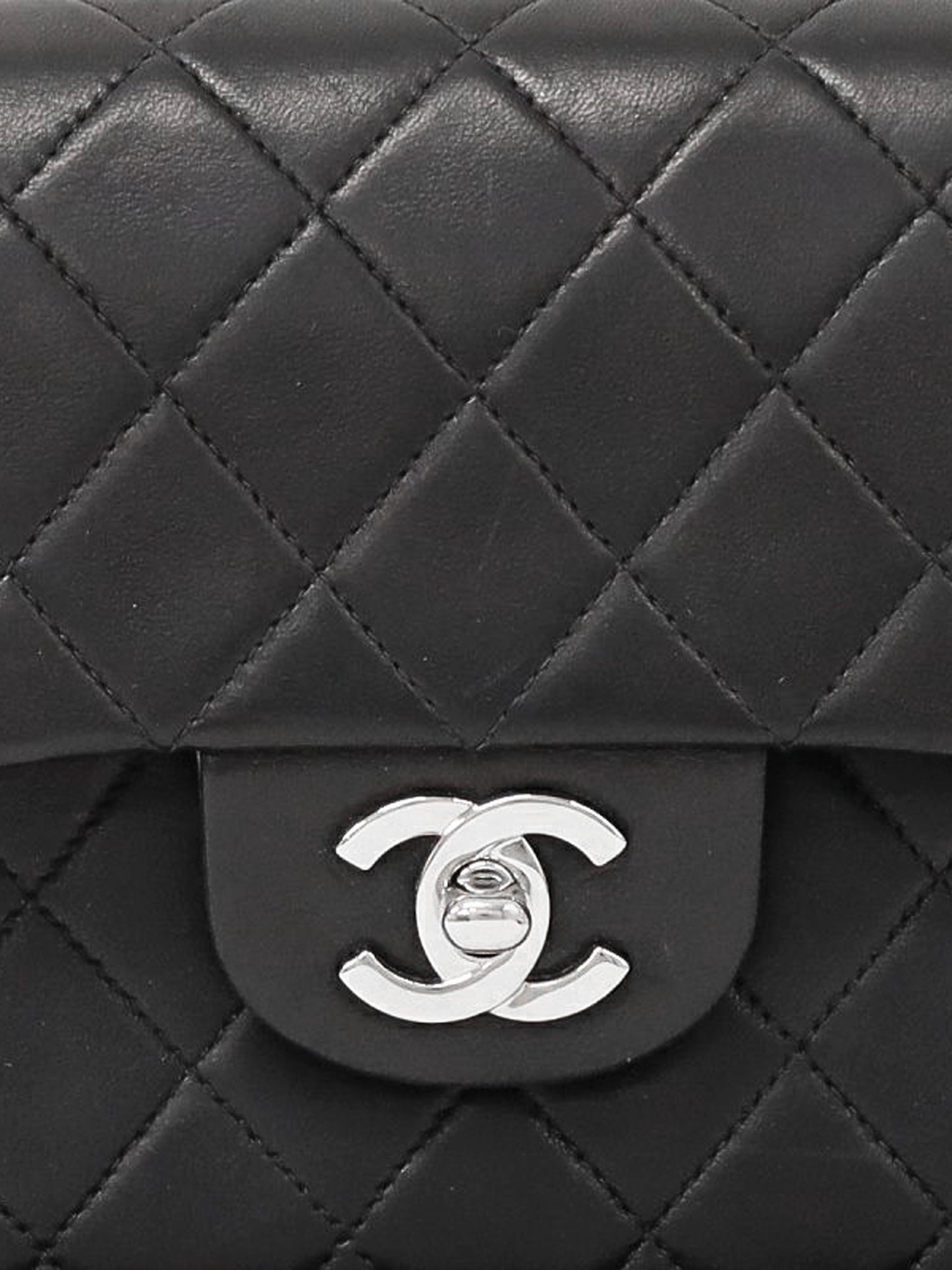 Chanel 1998-1999 Black Quilted Lambskin Flap Bag