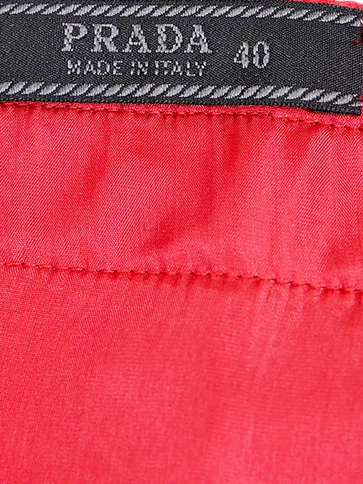 Prada FW 2000 Runway Red Wool Dress