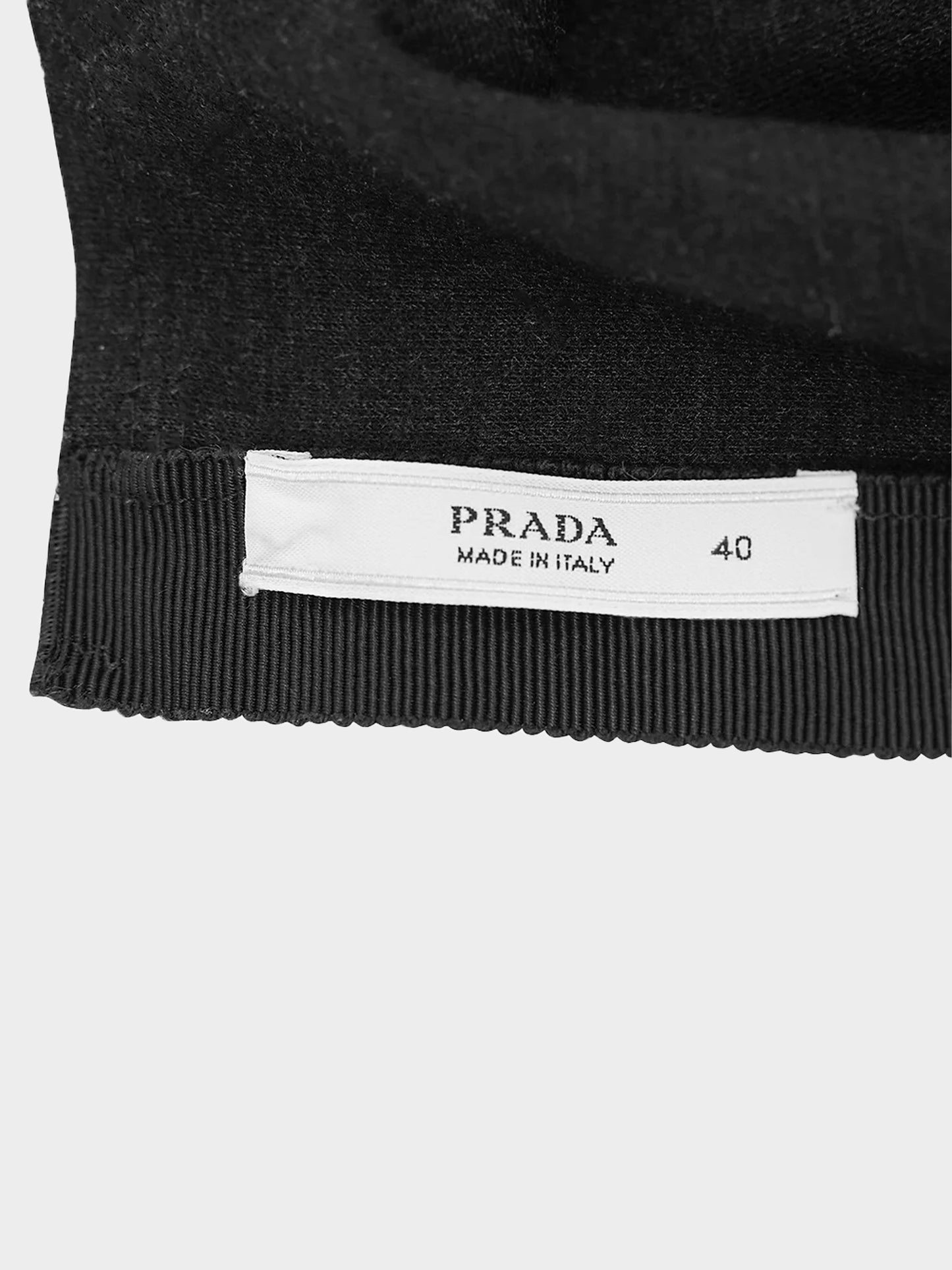 Prada 2007 Black Wool Tape Trim Dress