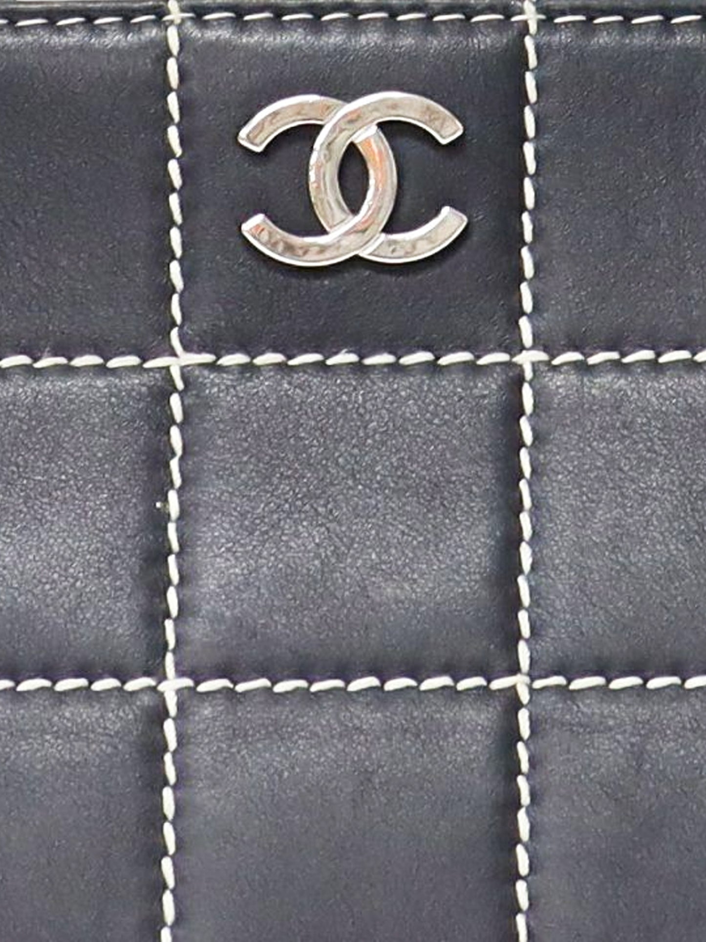 Chanel 2001-2002 Black Leather Wild Stitch Tote Bag