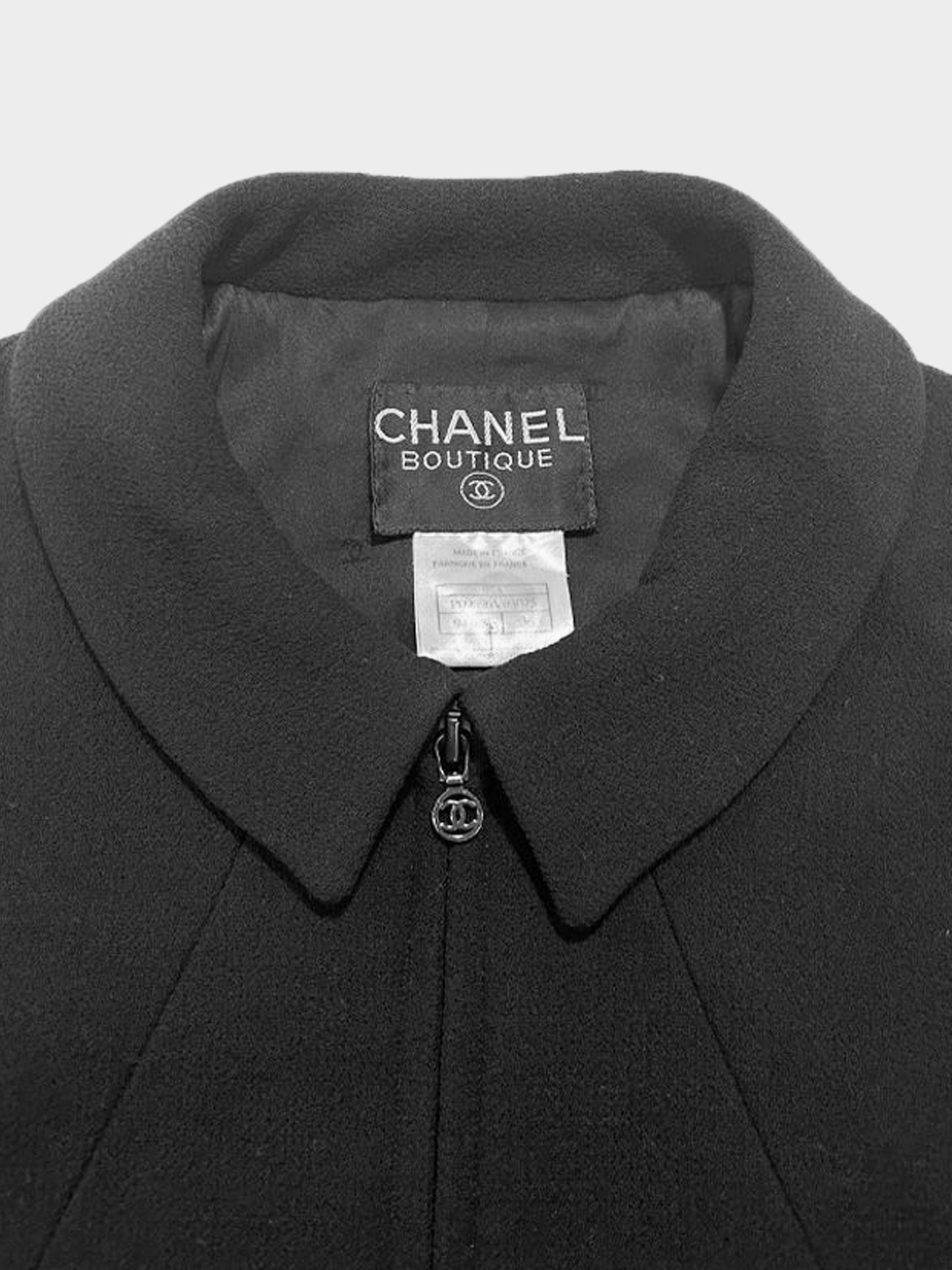 Chanel 2000s Black Wool Jacket