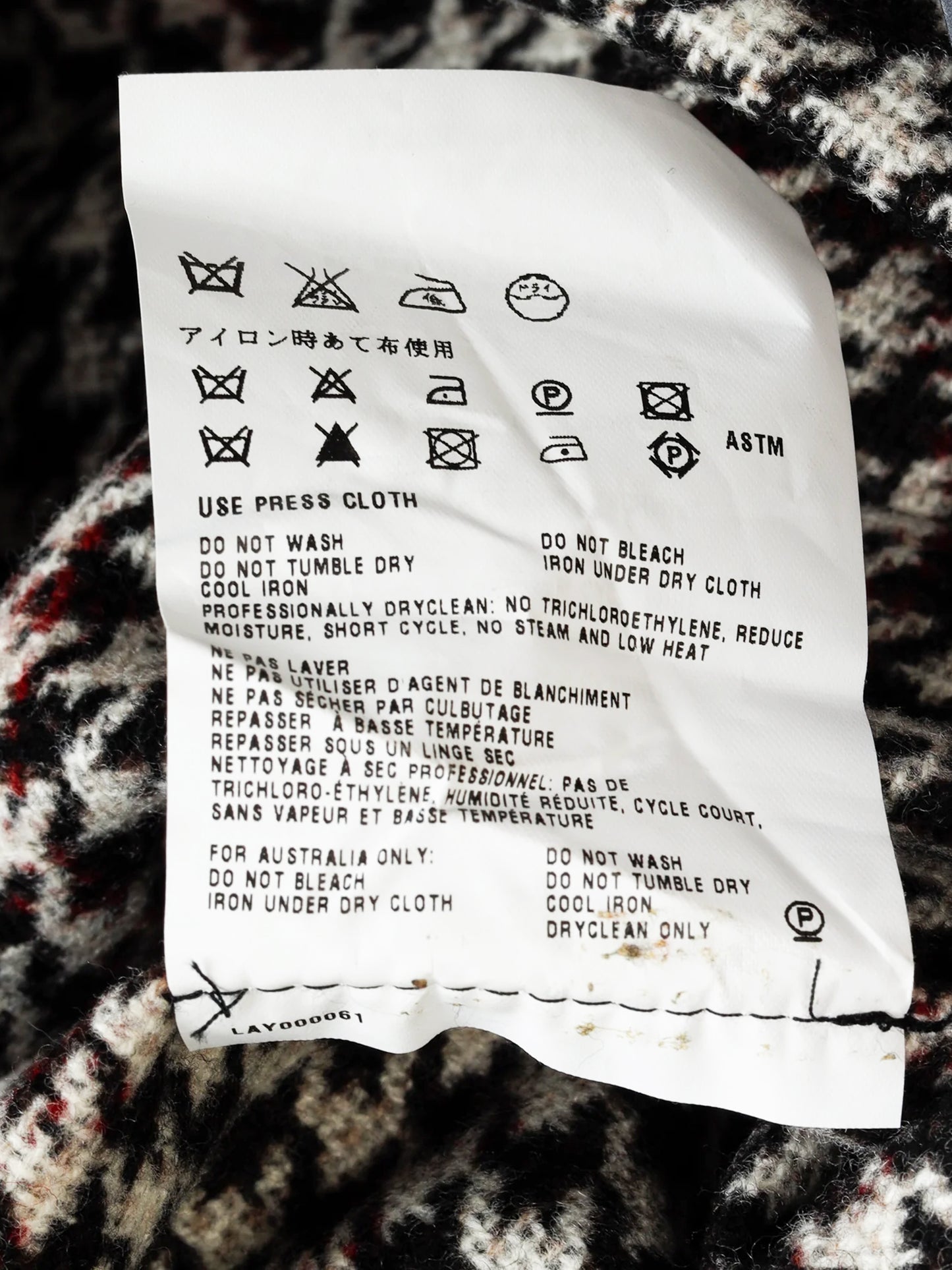 Miu Miu 2006 Wool-Blend Houndstooth Pleated Mini Skirt