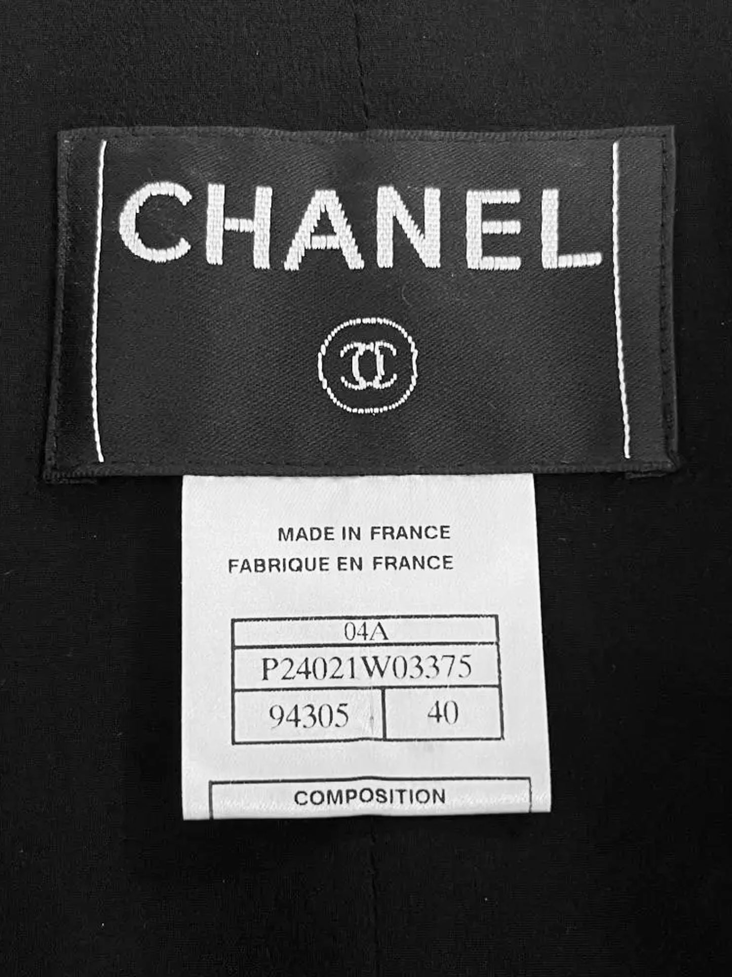Chanel 2004 Black Mohair Blend Embellished Jacket