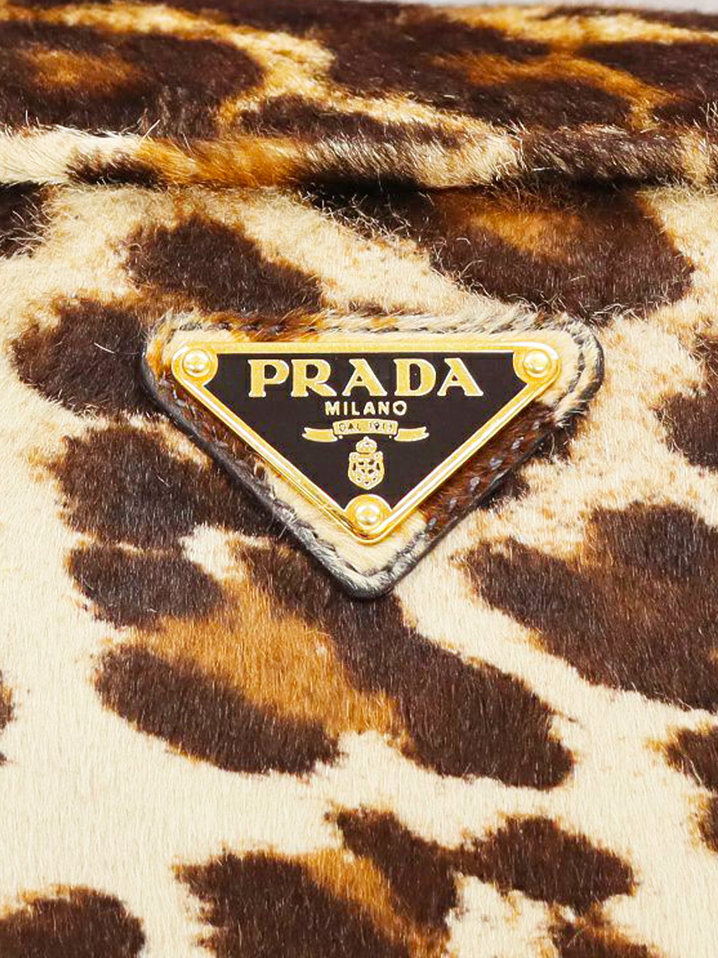 Prada 2010s Calf Hair Leopard Cavallino Handbag