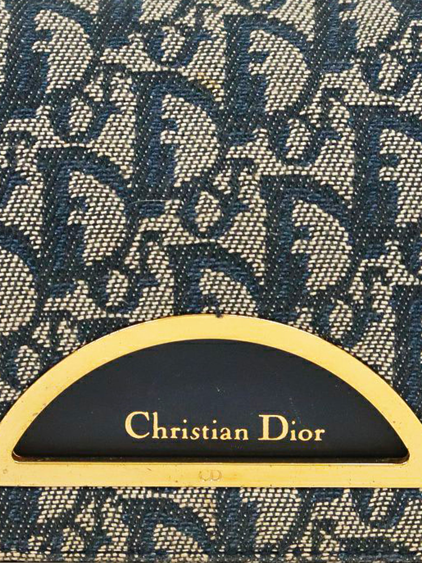Christian Dior By John Galliano 1999 Navy Trotter Monogram Canvas Malice Bag