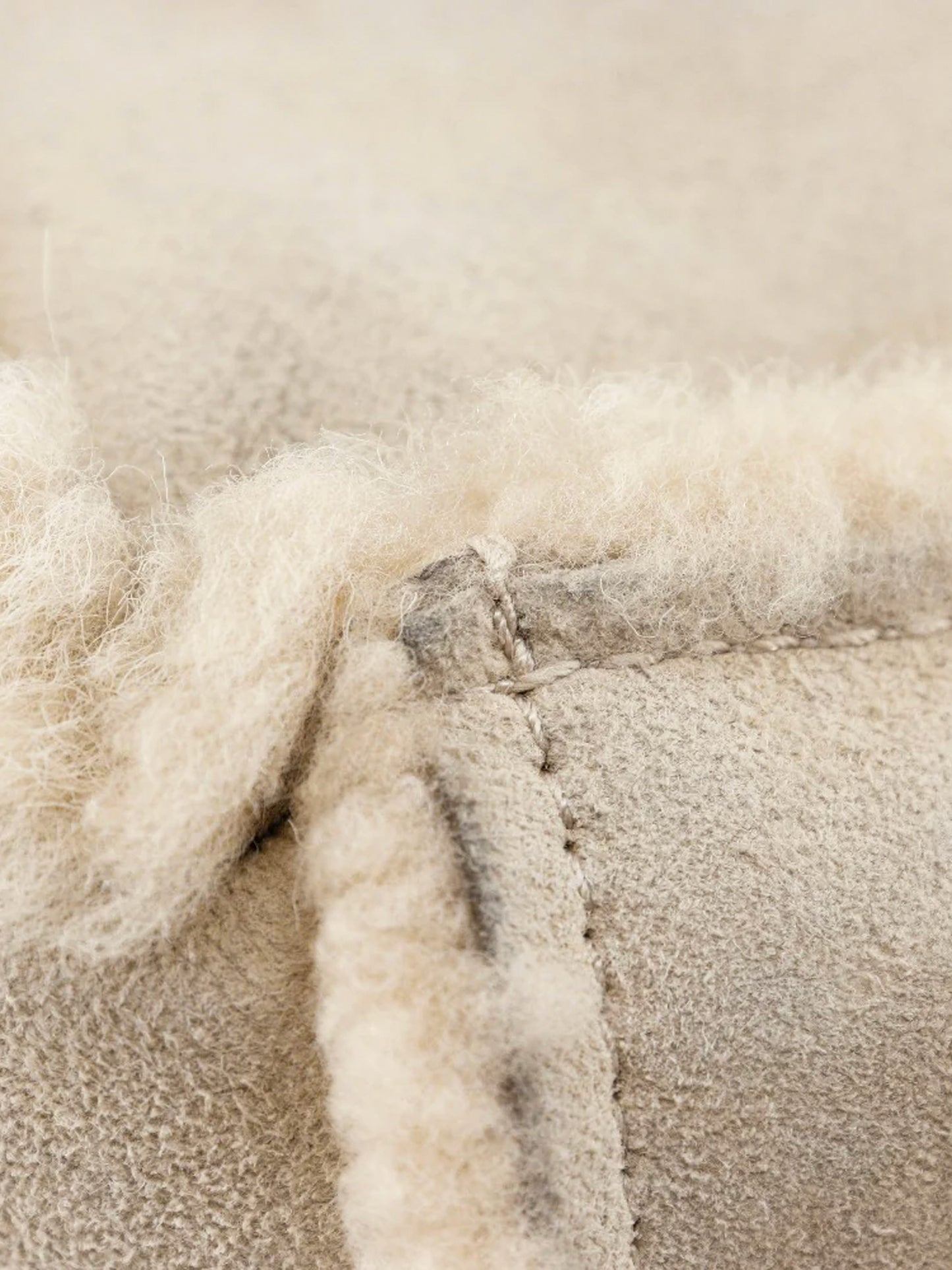 Chanel 1998 Beige Suede Faux Fur Trim Mini Tote Bag