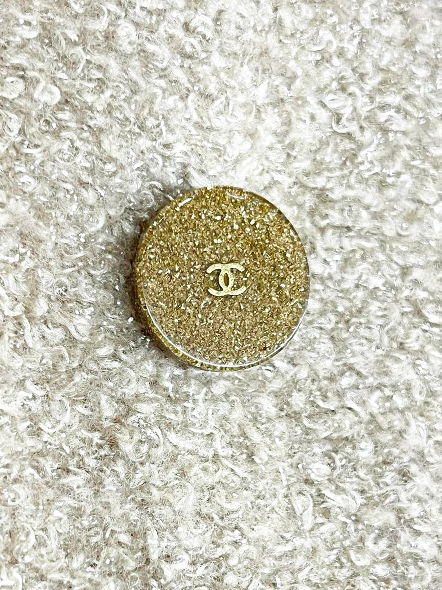 Chanel 2020s Beige Tinsel Wool Belted Coat