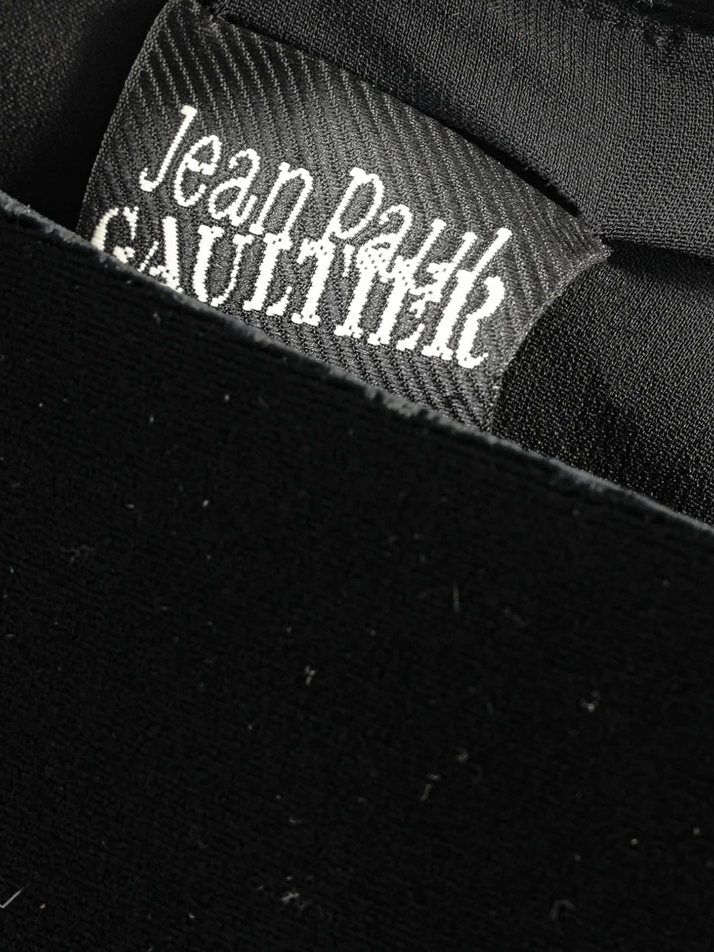 Jean Paul Gaultier 2000s Black Velvet Sheer Sleeves Dress