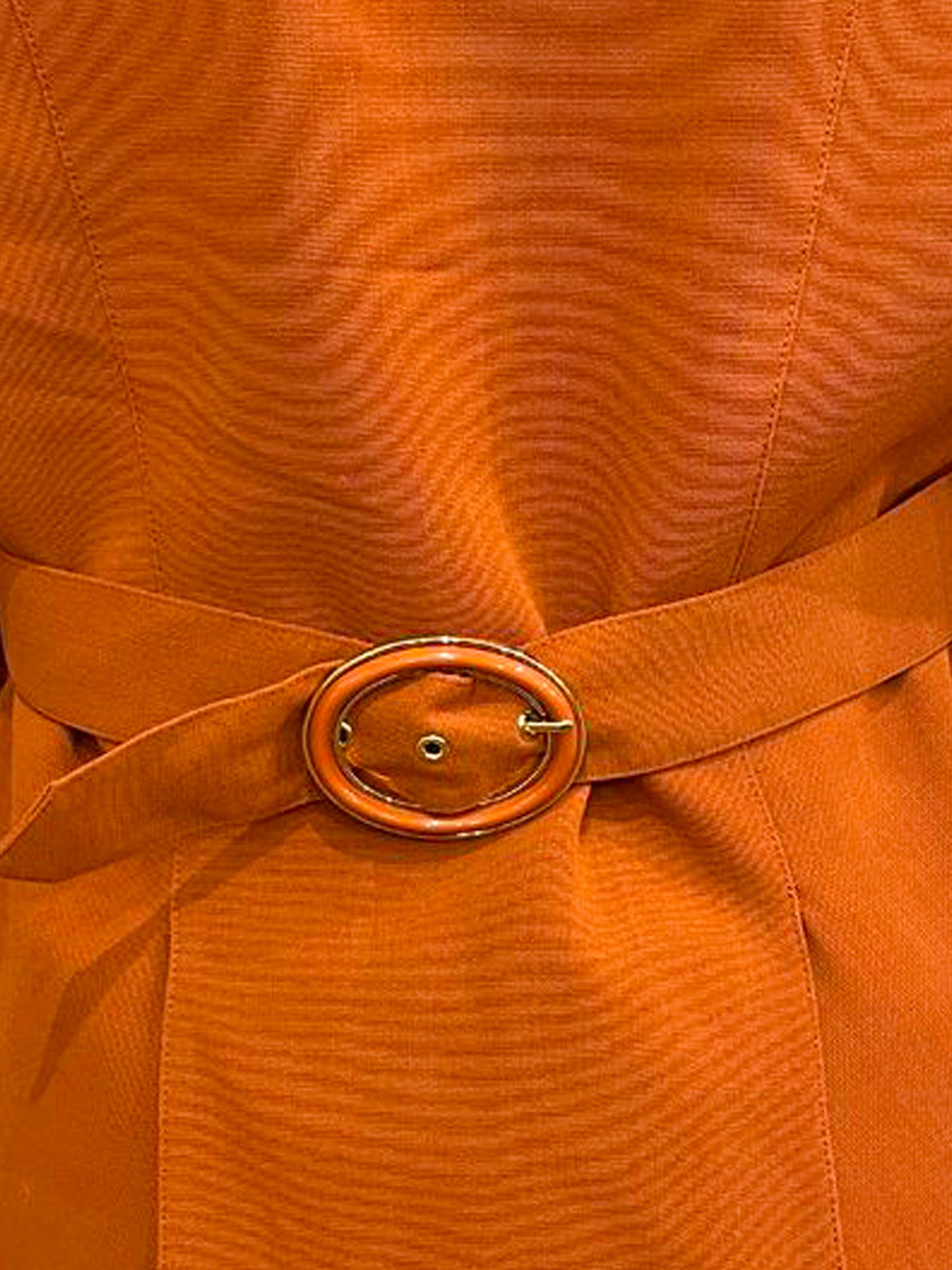 Christian Dior 1990s Miss Dior Collection Orange Wool Belted Blazer