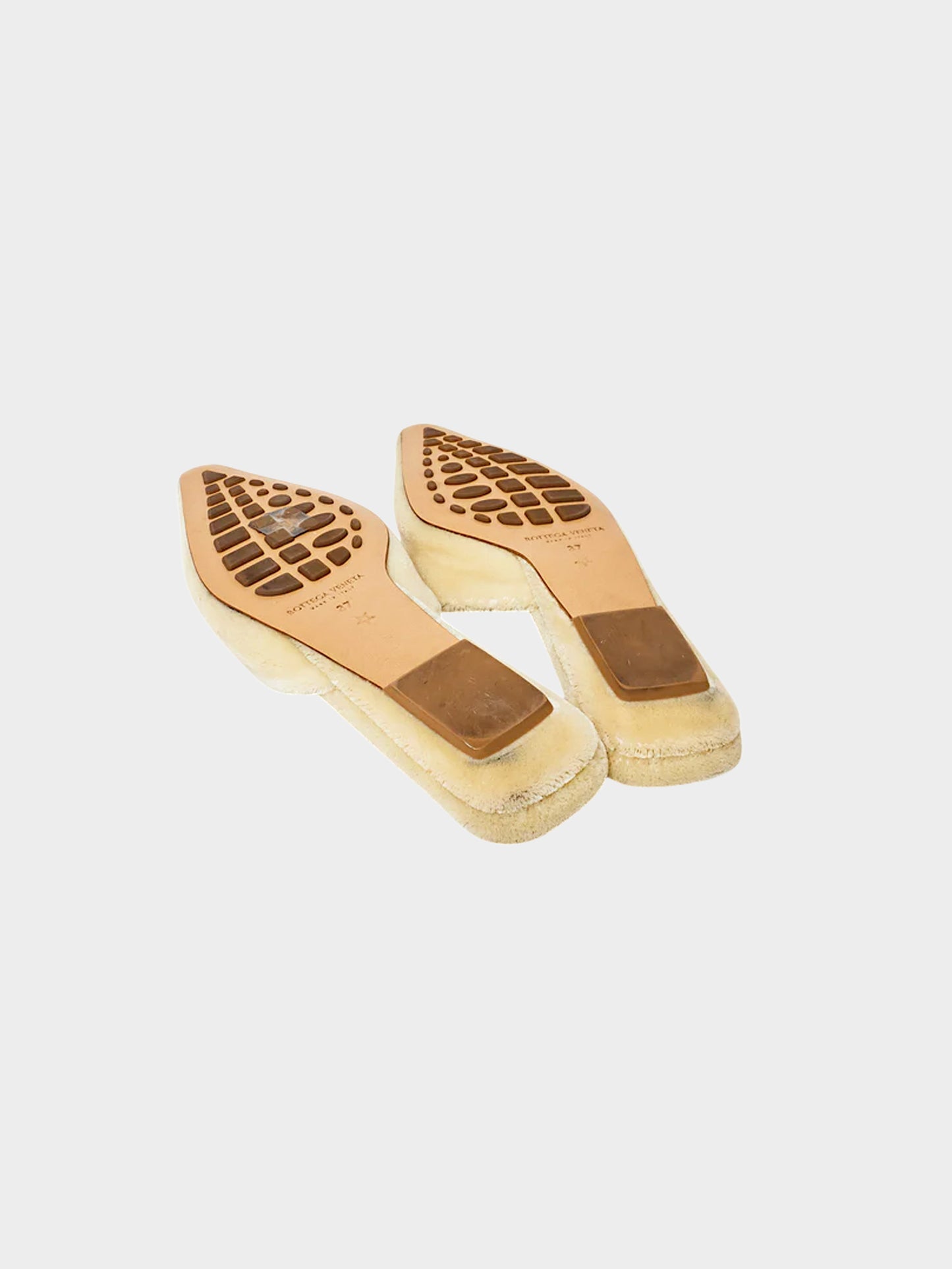 Bottega Veneta 2021 Beige Shearling Mules
