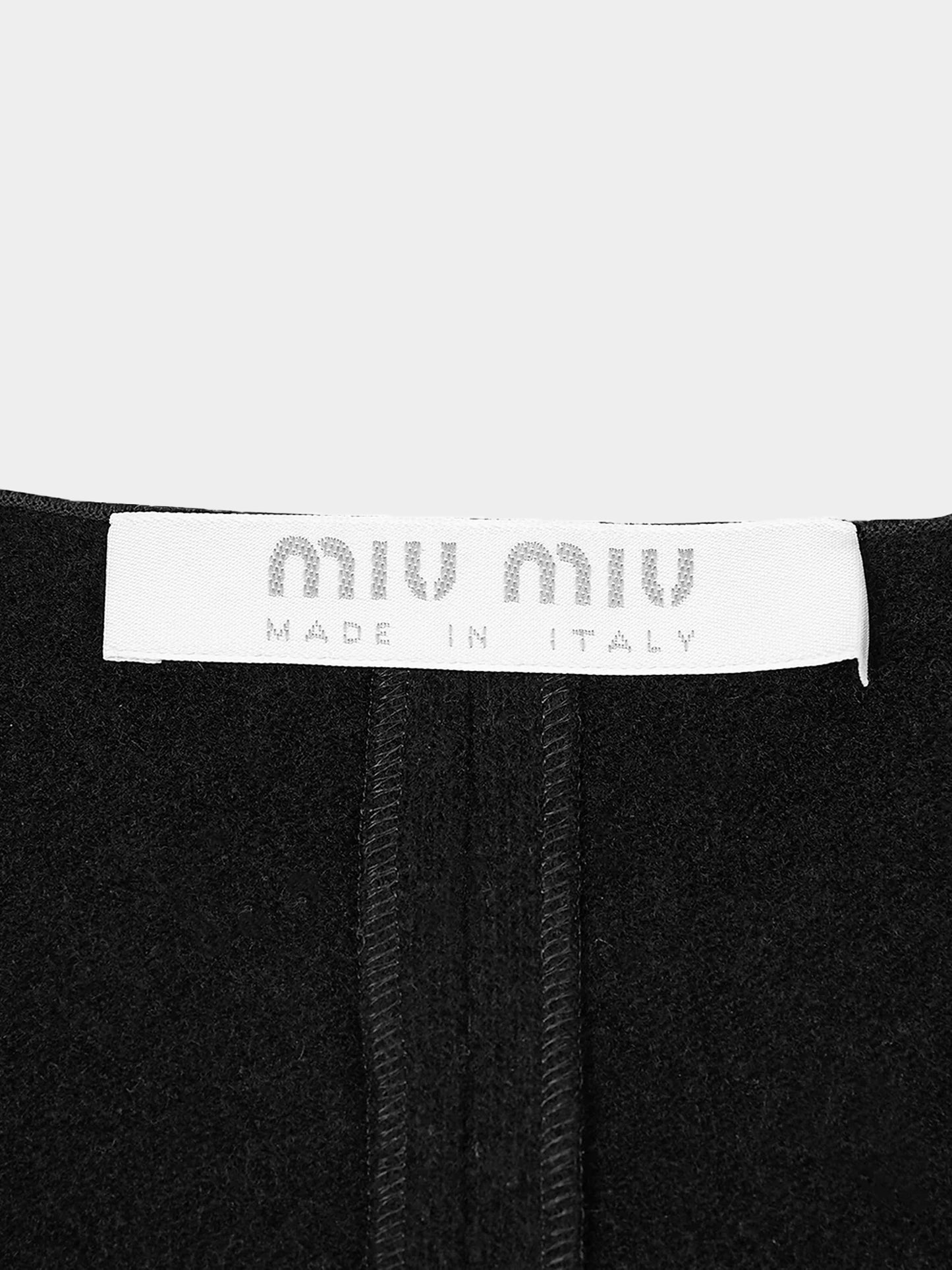 Miu Miu FW 1999 Black Virgin Wool Blend Dress