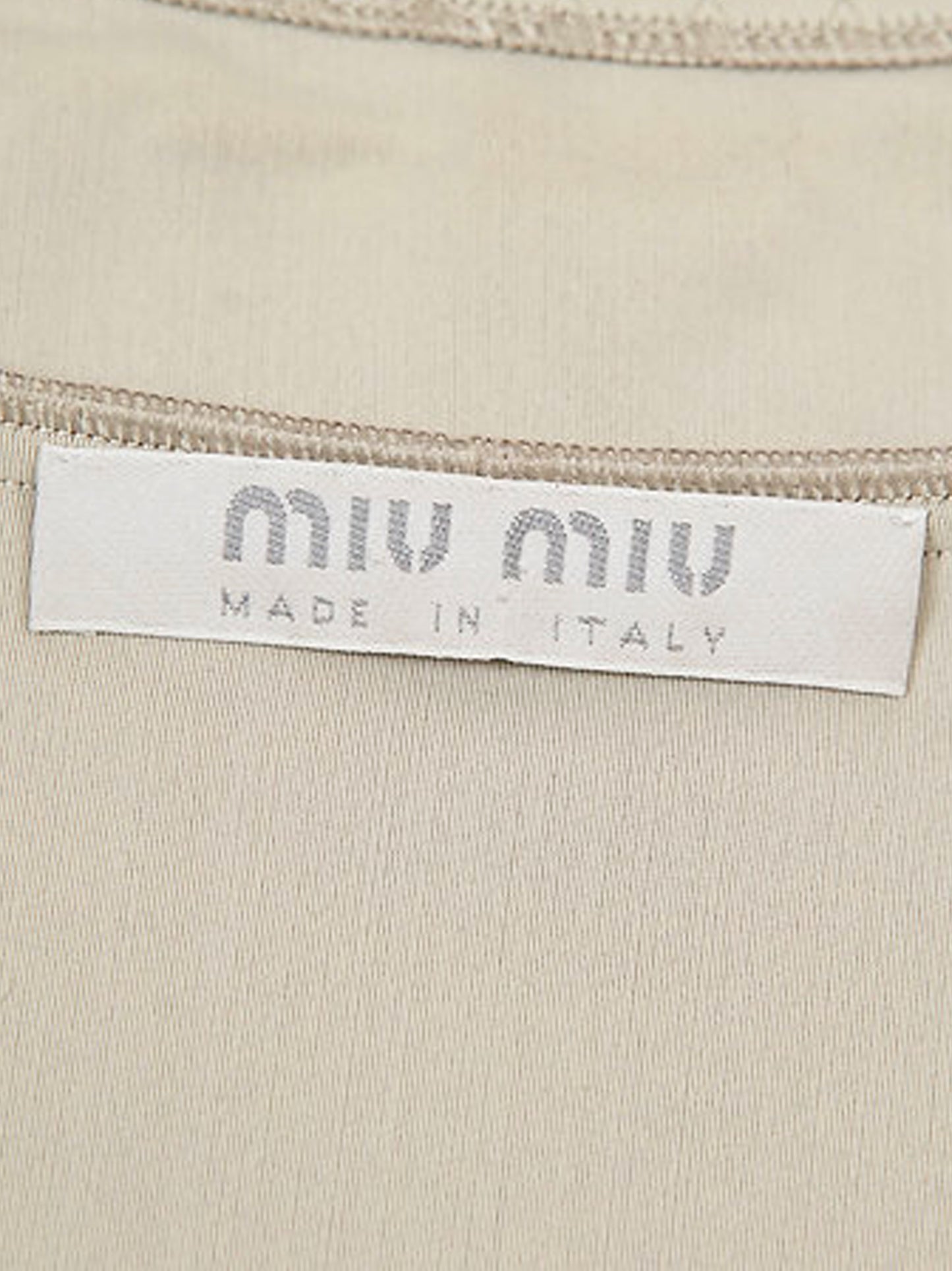 Miu Miu FW 1999 Beige Neoprene and Silk Jacket