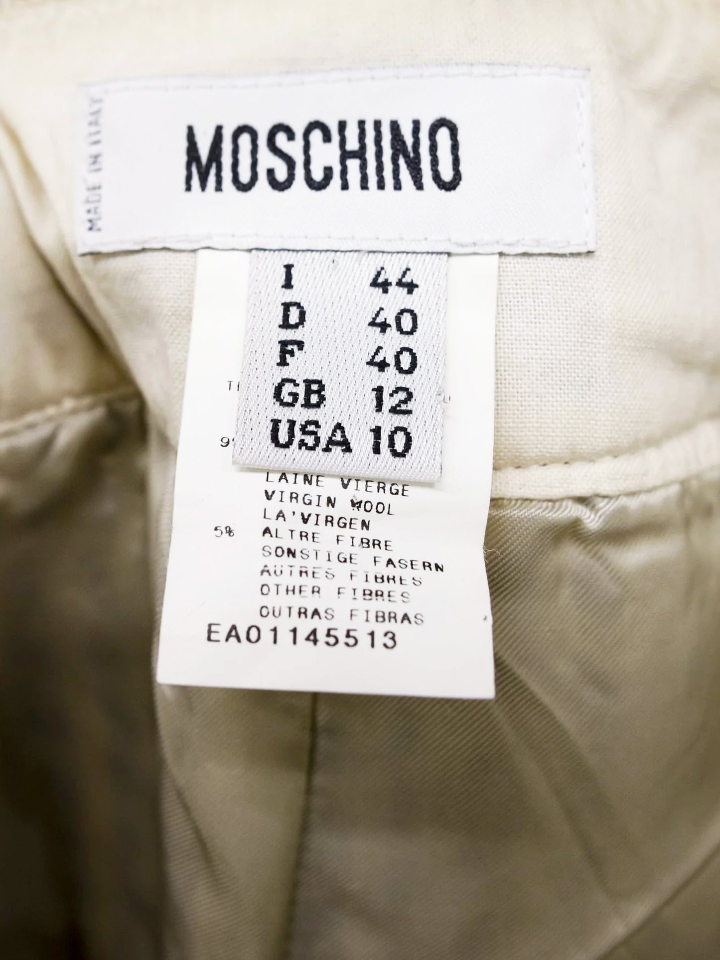 Moschino 2010s Tweed Floral Appliqué Skirt