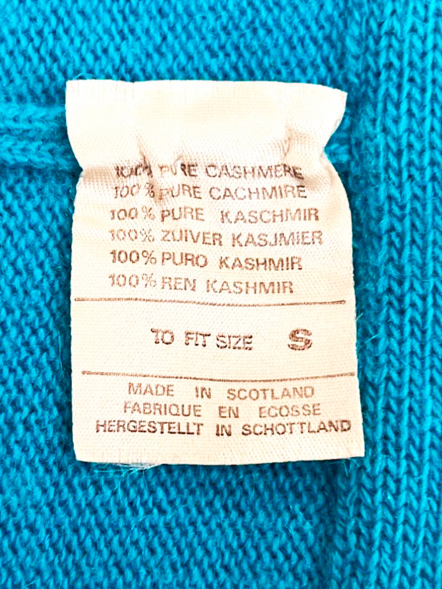 Chanel 1980s Blue Cashmere Knit Cardigan