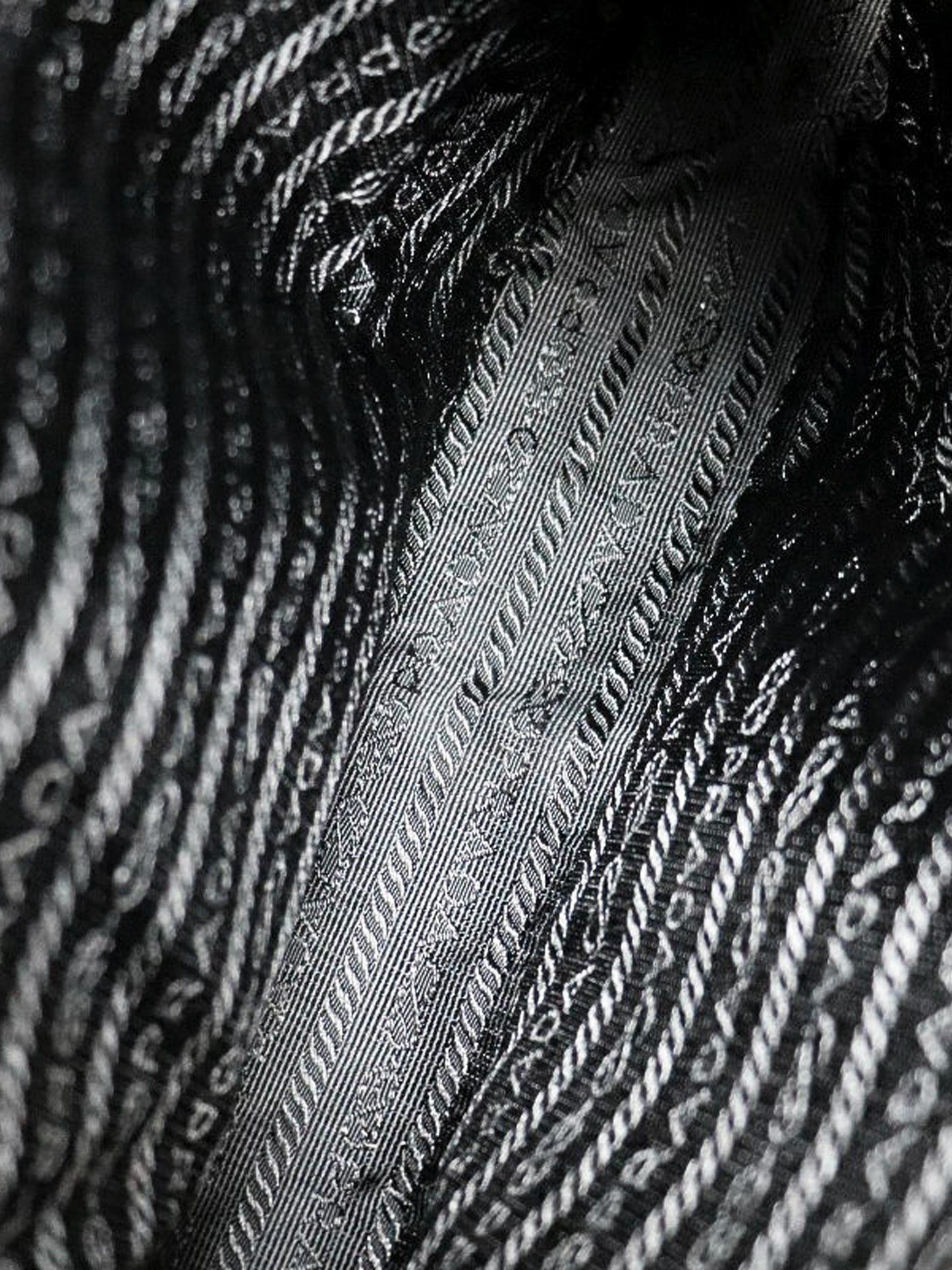 Prada 2000s Black Nylon Leather Trim Tote Bag